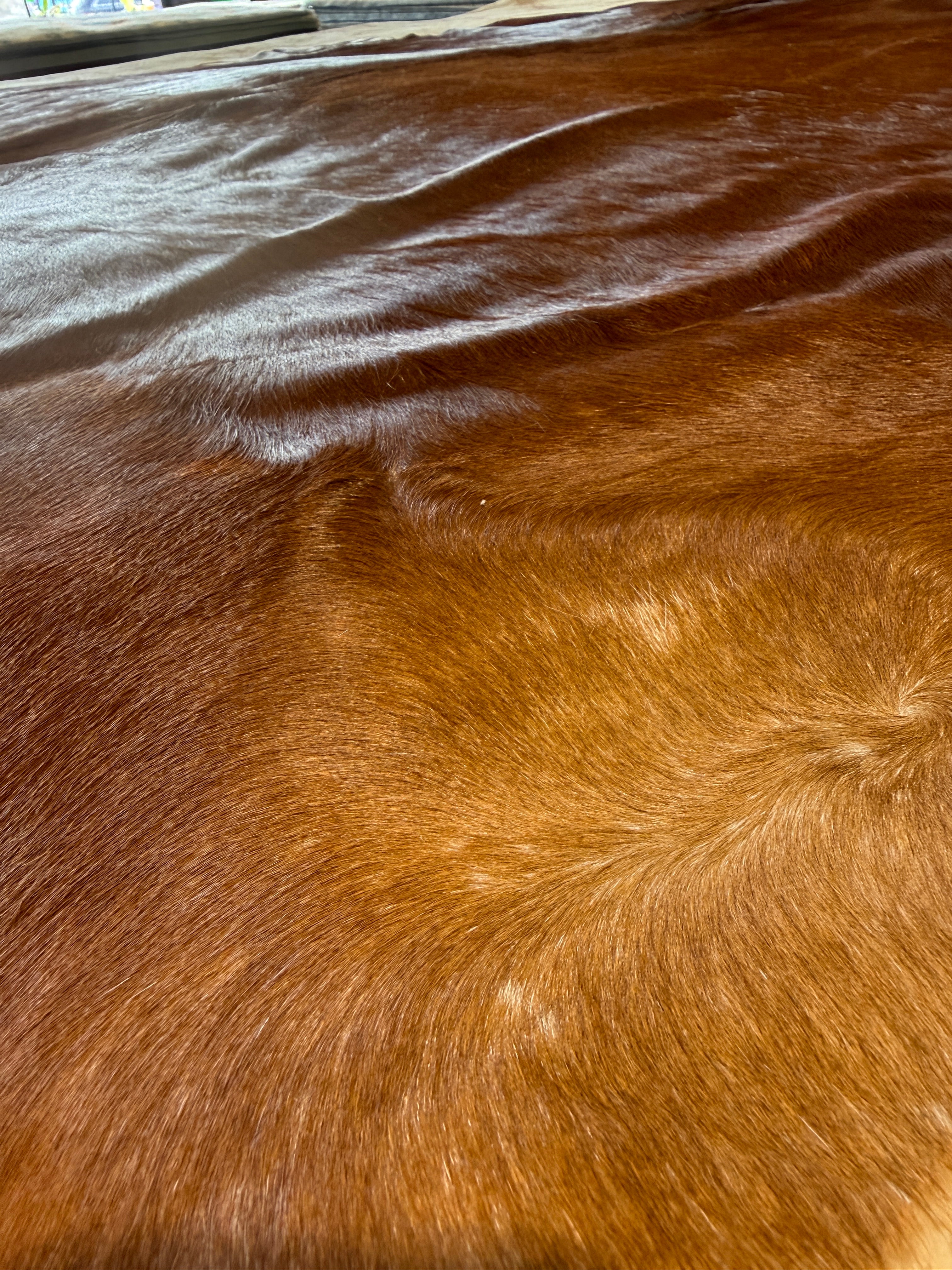 Red Brown 6.3x7.10 Large Cowhide Rug