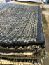 Jay 5x6.3 Black Handwoven Durrie Rug