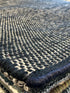 Jay 5x6.3 Black Handwoven Durrie Rug