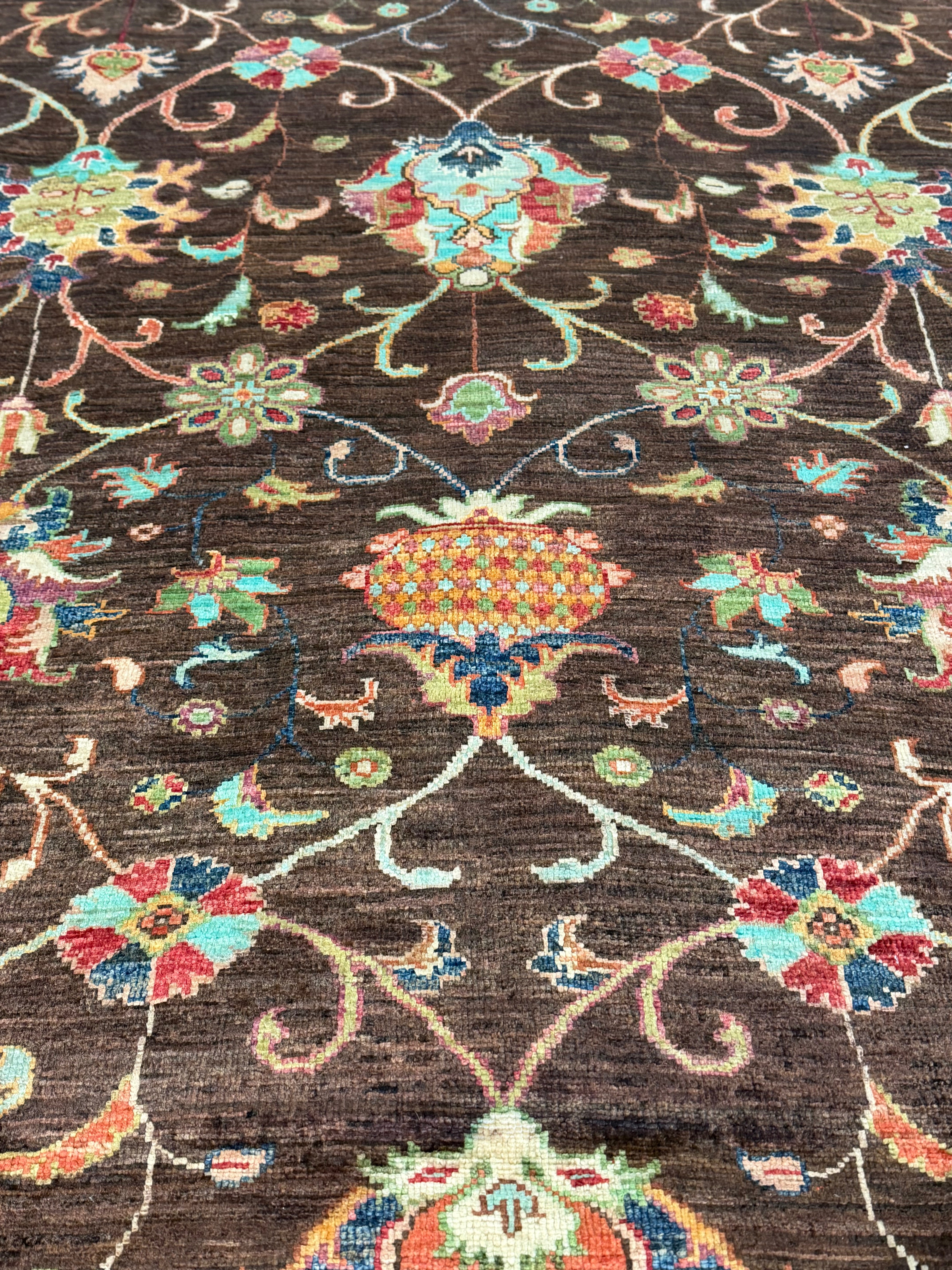 Mary Ann Hagan 6.11x9.8 Brown Afghani Sultani Rug