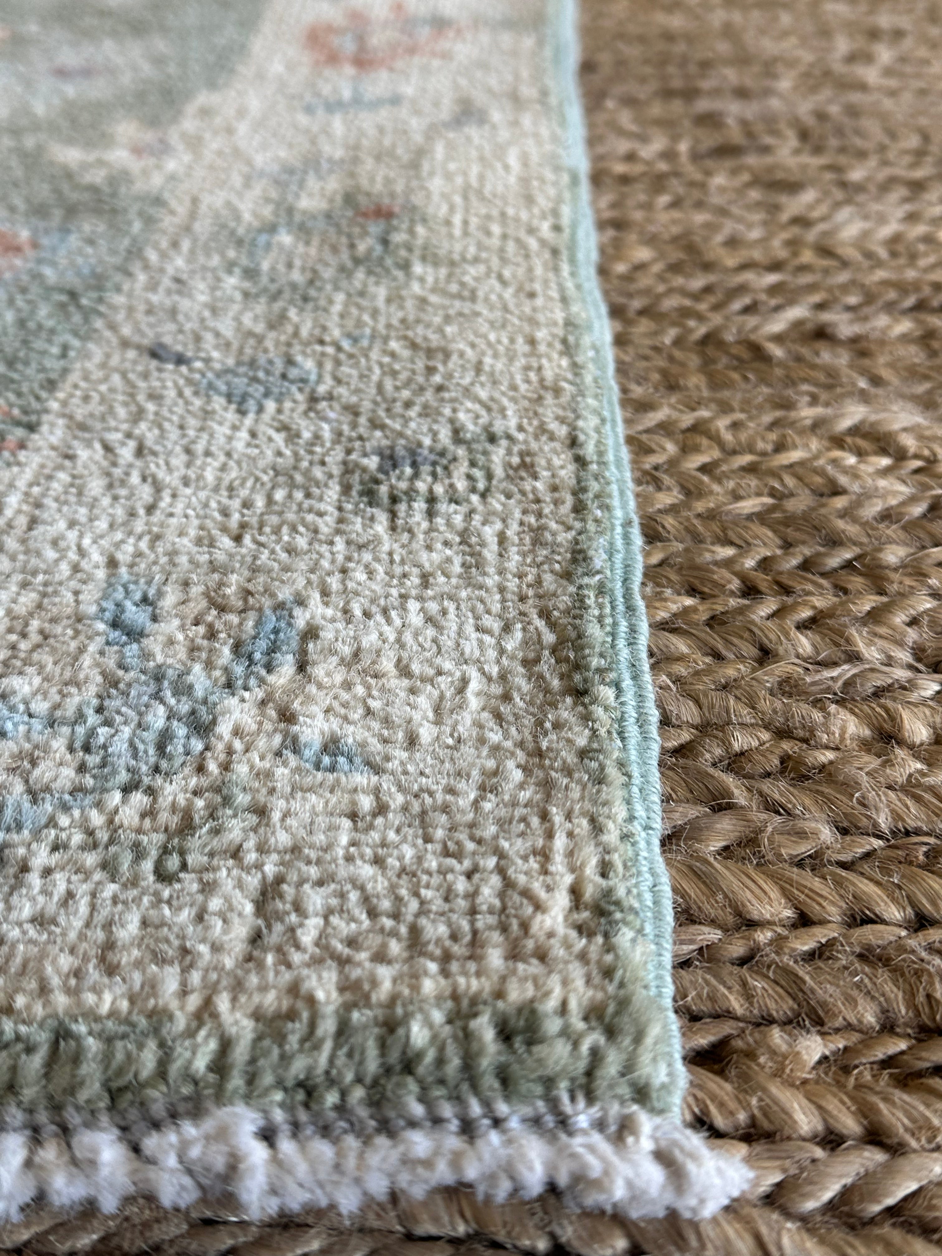 Amalina Ace 2x3 Green Afghani Whitewashed Oushak
