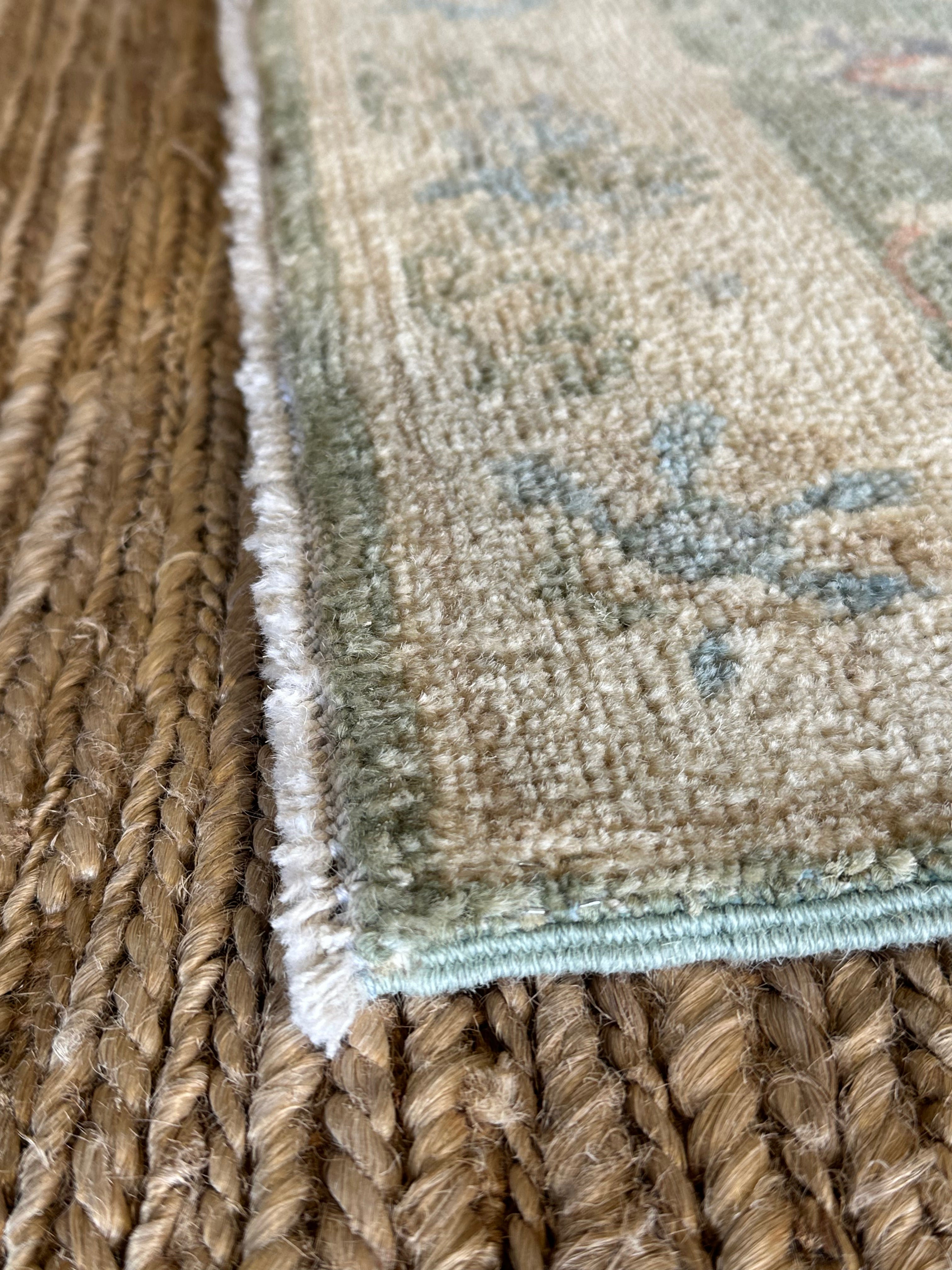 Amalina Ace 2x3 Green Afghani Whitewashed Oushak