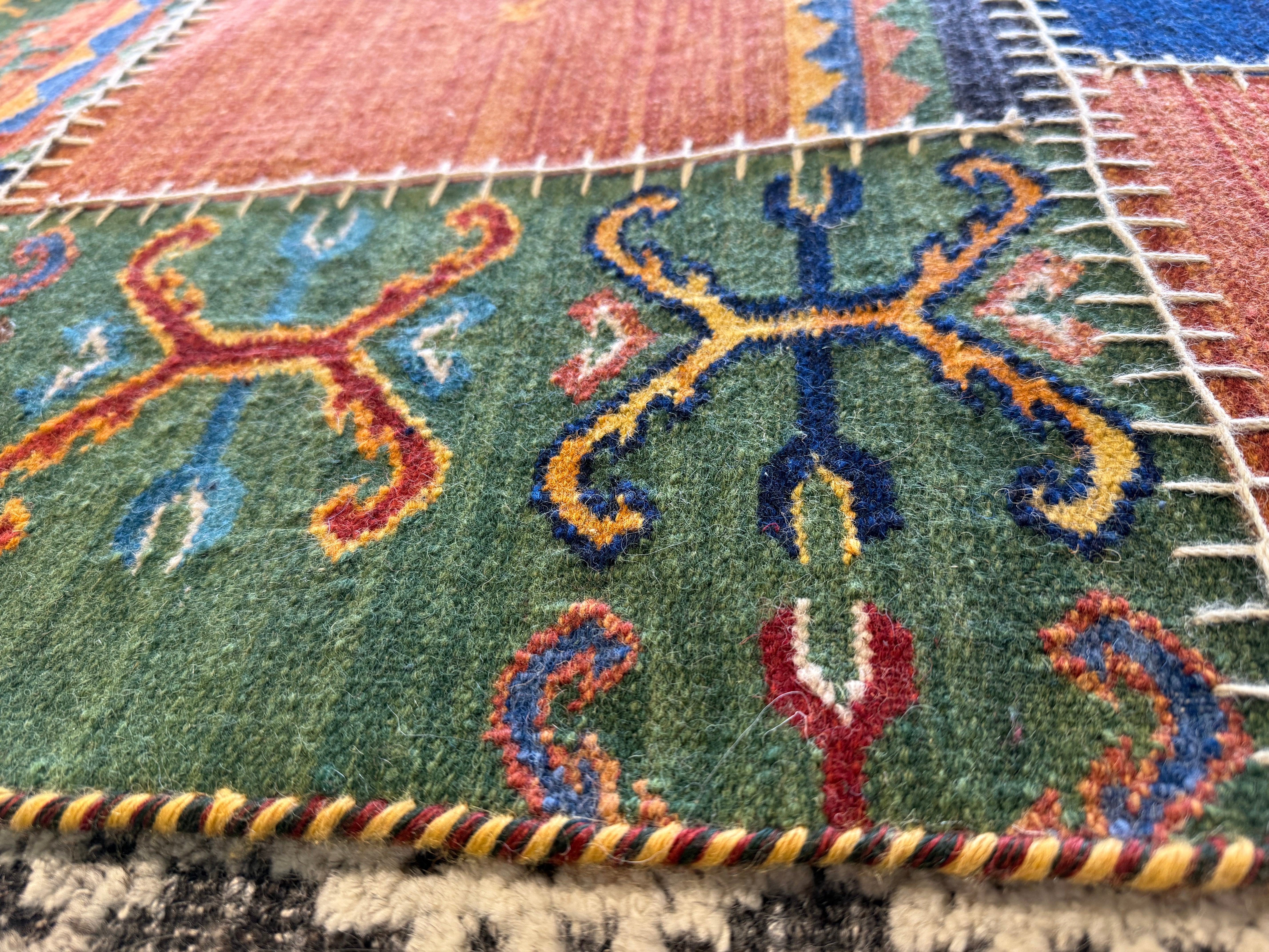 Ed Louis Waisbrot 9x14 Multi-Color Handwoven Modern Rug