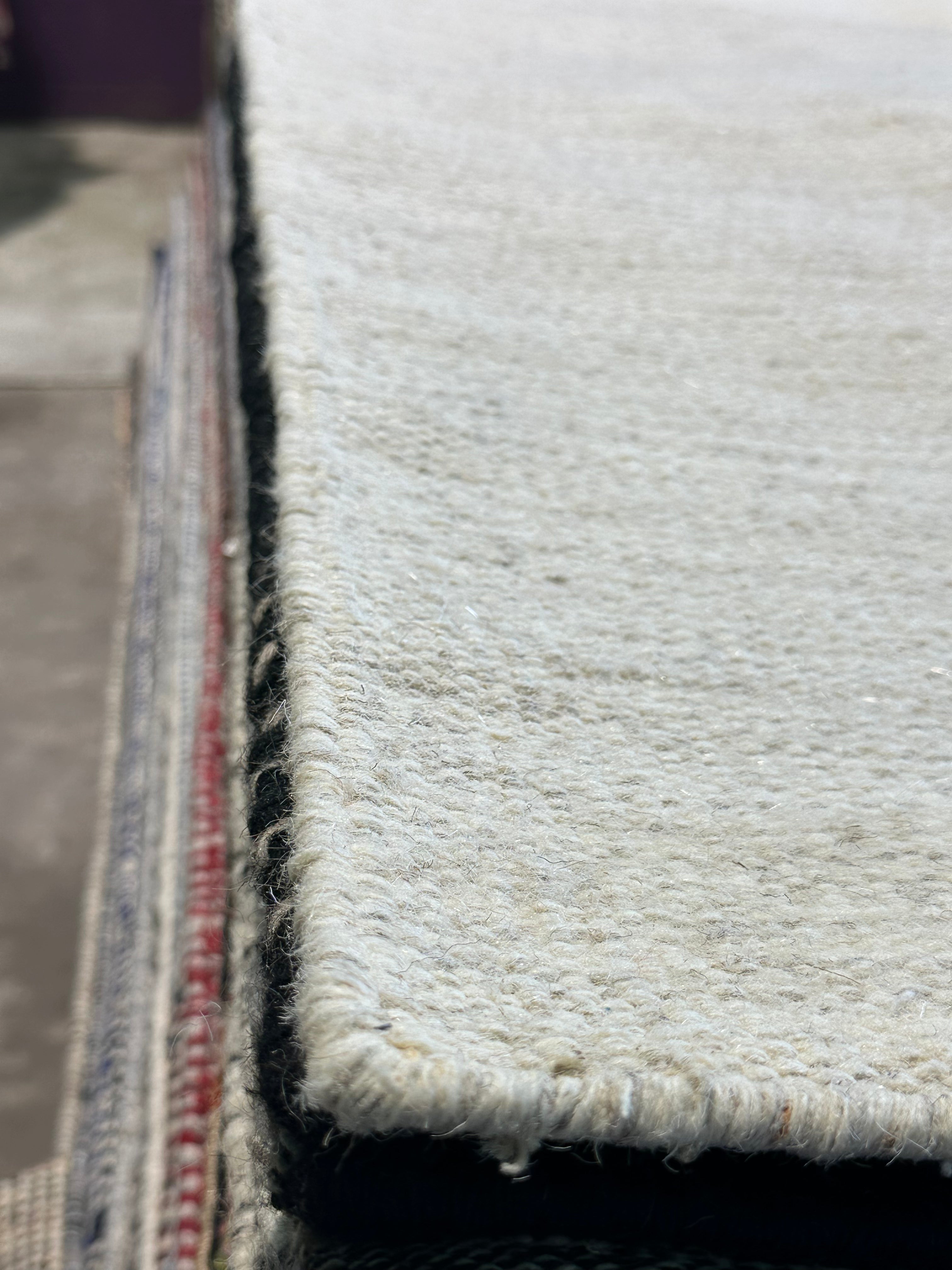 Huda 5.6x7.6 Handwoven Durrie Ivory