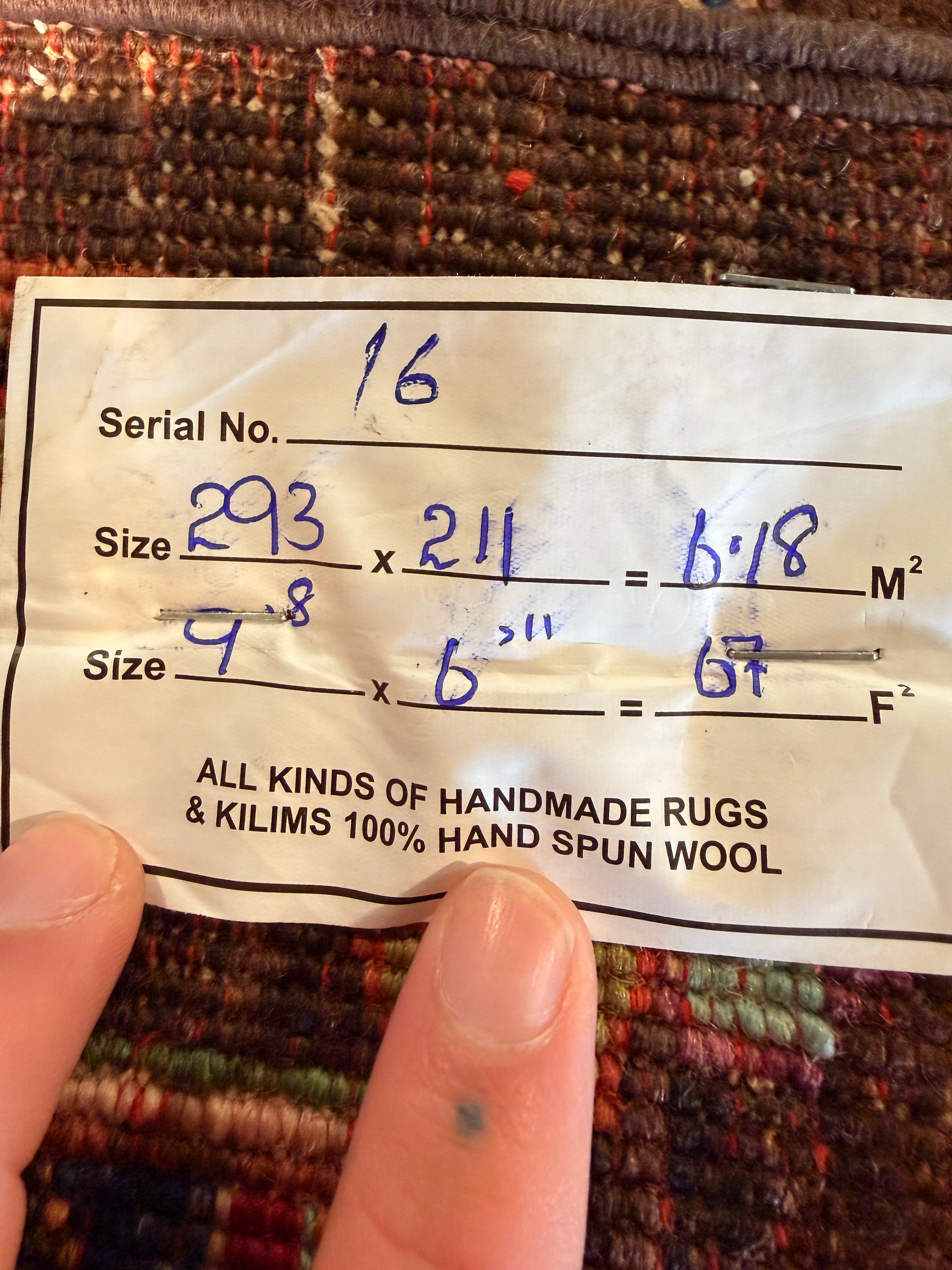 Mary Ann Hagan 6.11x9.8 Brown Afghani Sultani Rug