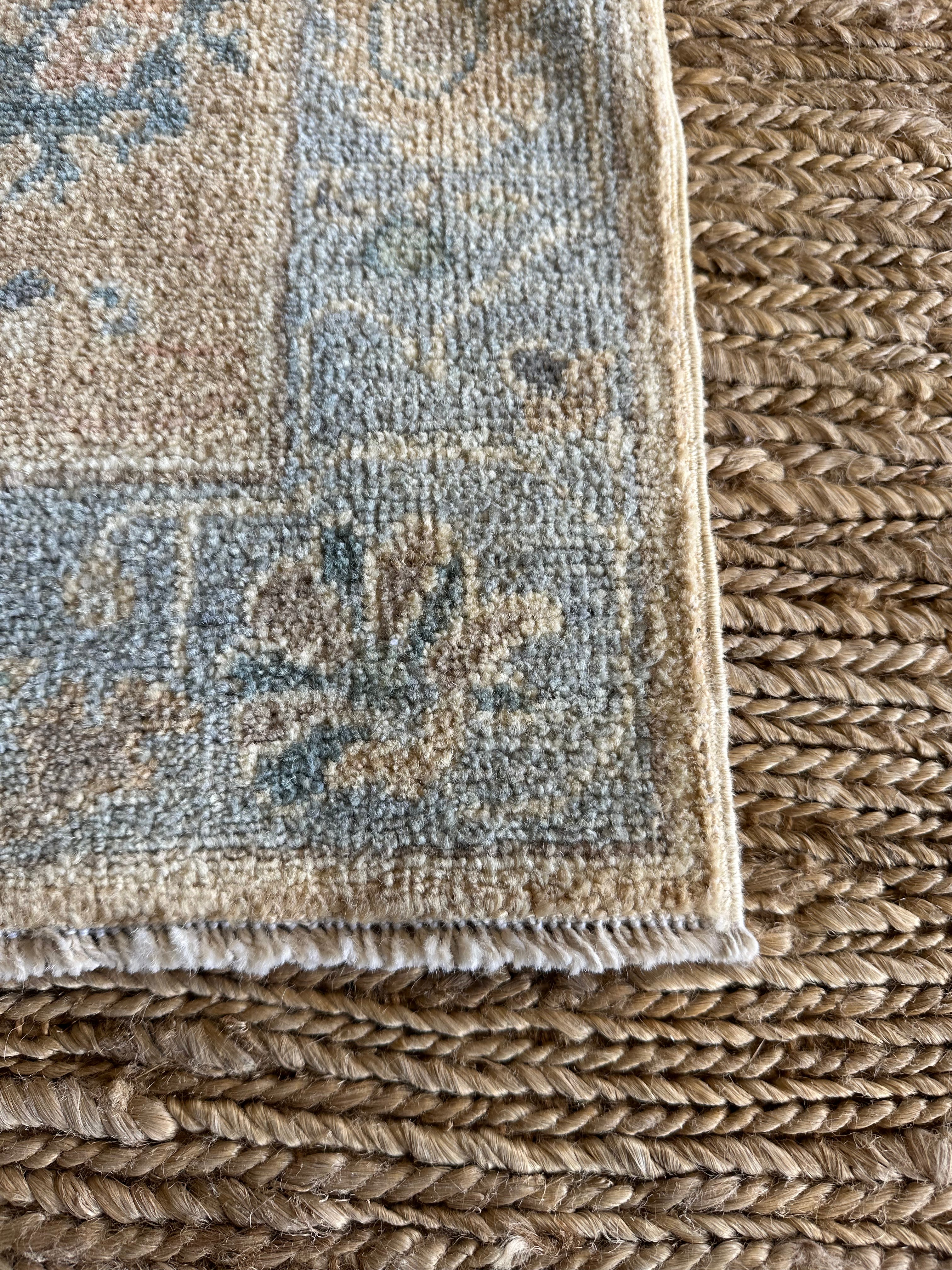 Tami 2.1x3.1 Blue Afghani Whitewashed Oushak