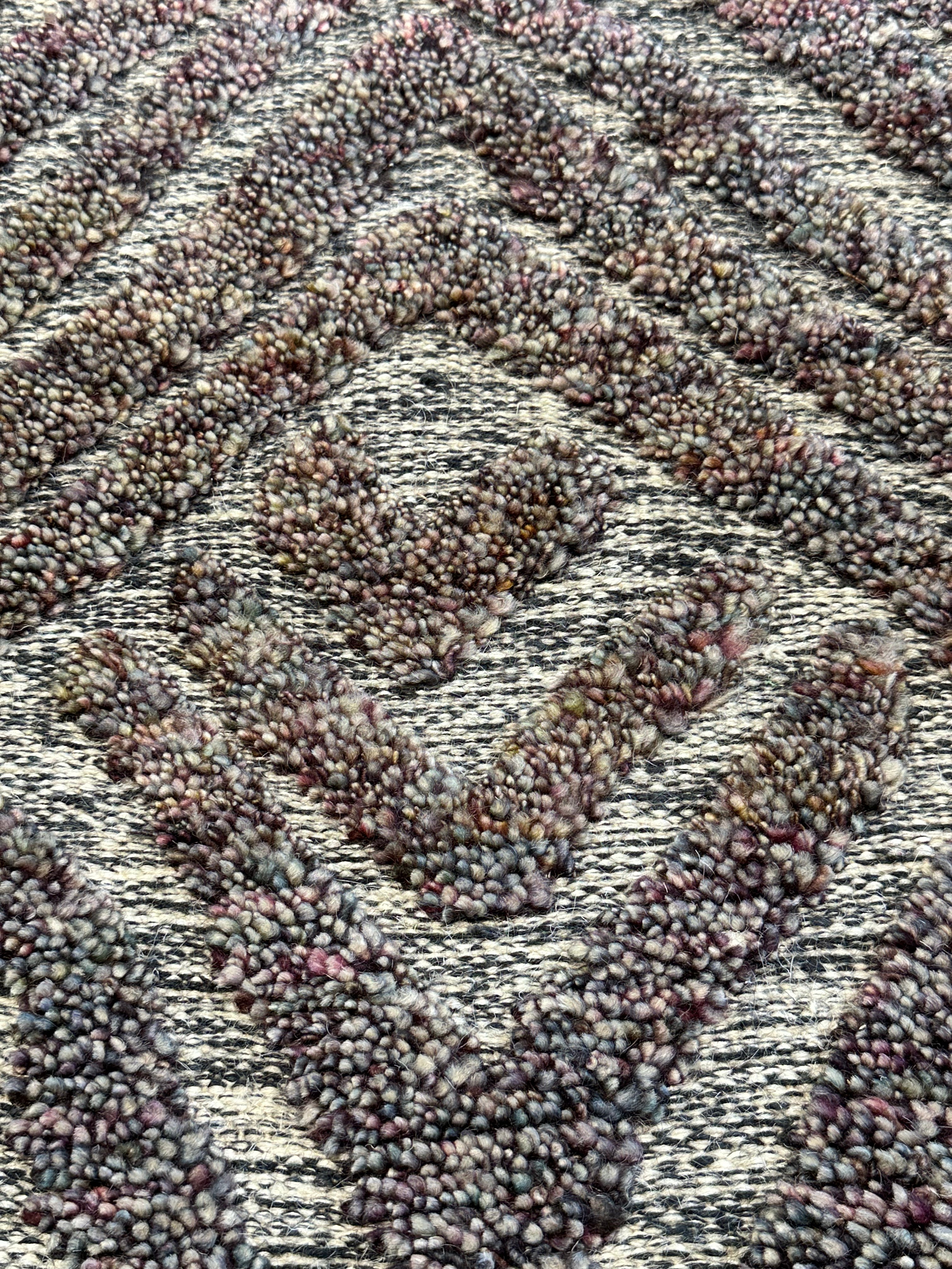 Naomi Pierce 5x8 Handwoven High Low Wool Durrie