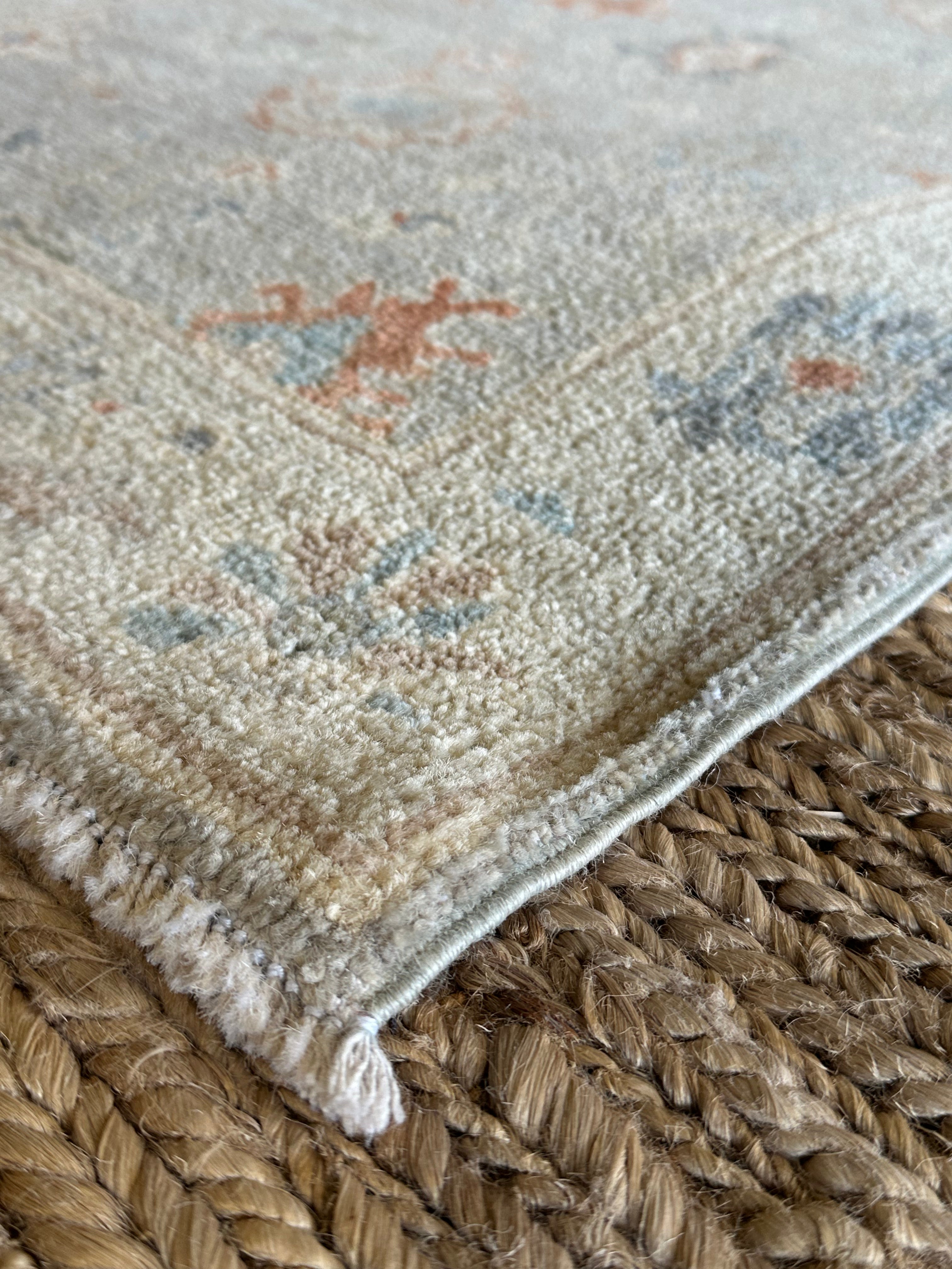 Jill Wagner 2.1x3.11 Blue Afghani Whitewashed Oushak