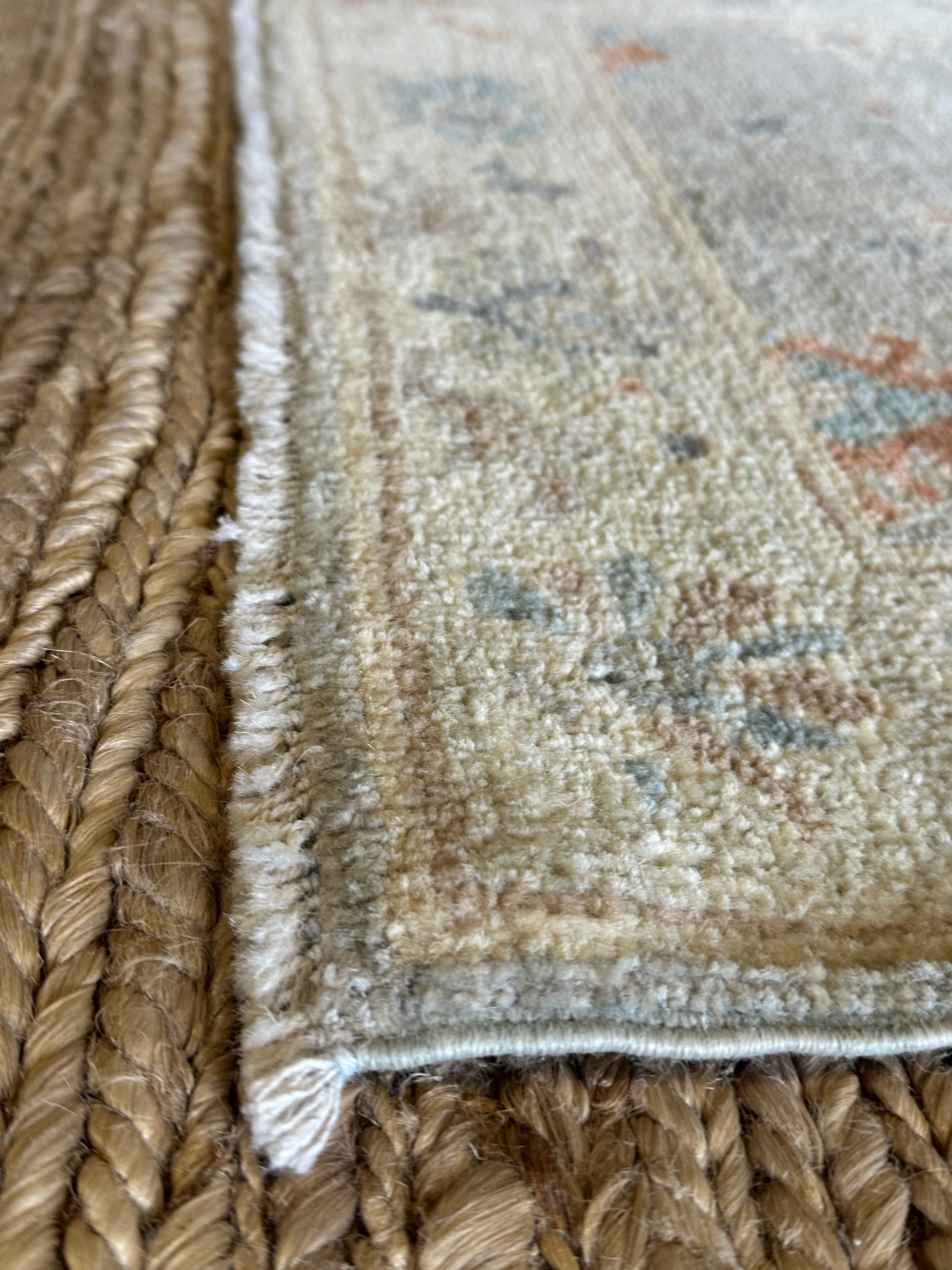 Jill Wagner 2.1x3.11 Blue Afghani Whitewashed Oushak
