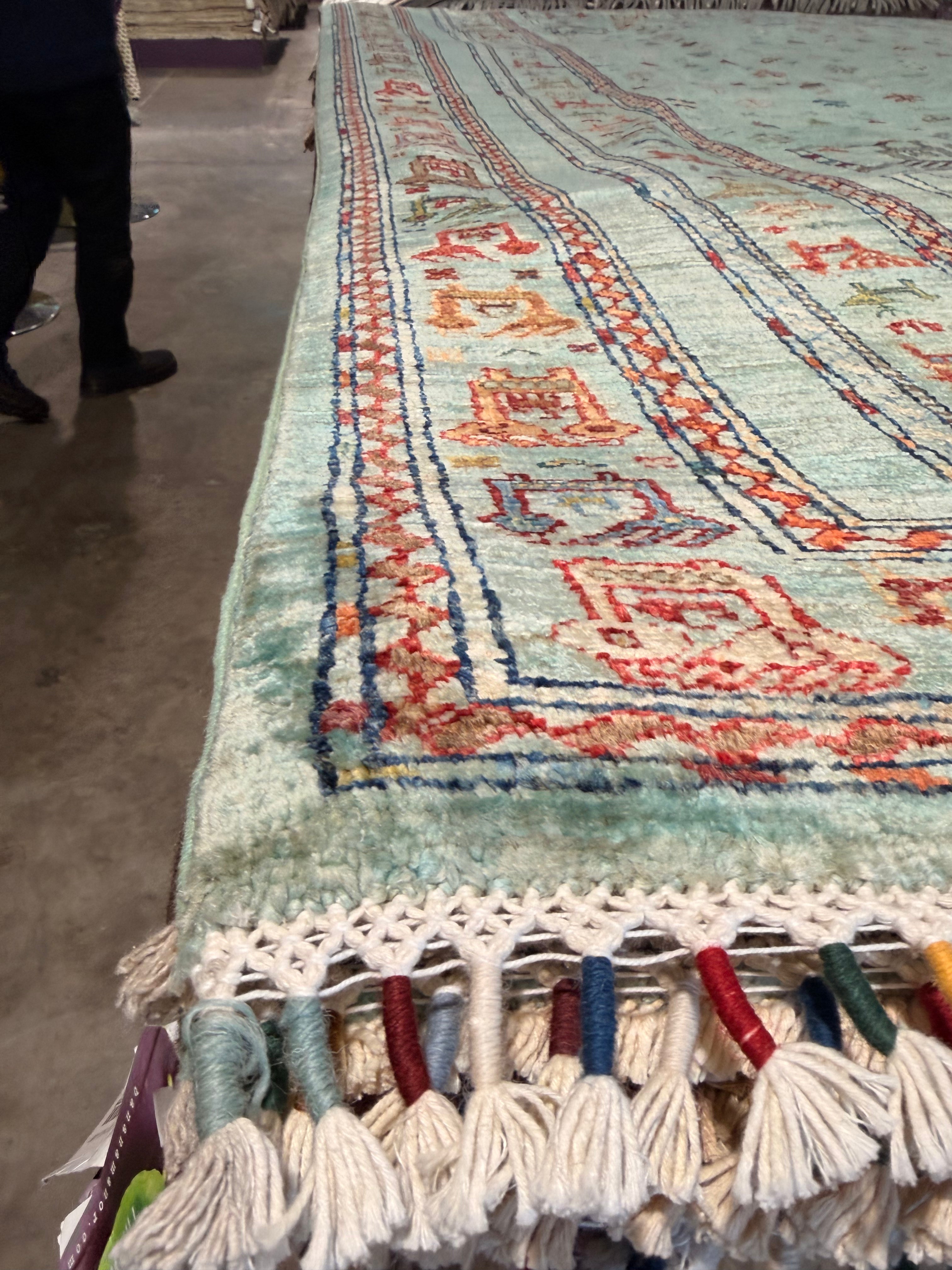 London Rodgers 6.11x10.2 Blue Afghani Animal Rug