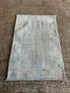 Ellie Kim 2x3 Blue Afghani Whitewashed Oushak