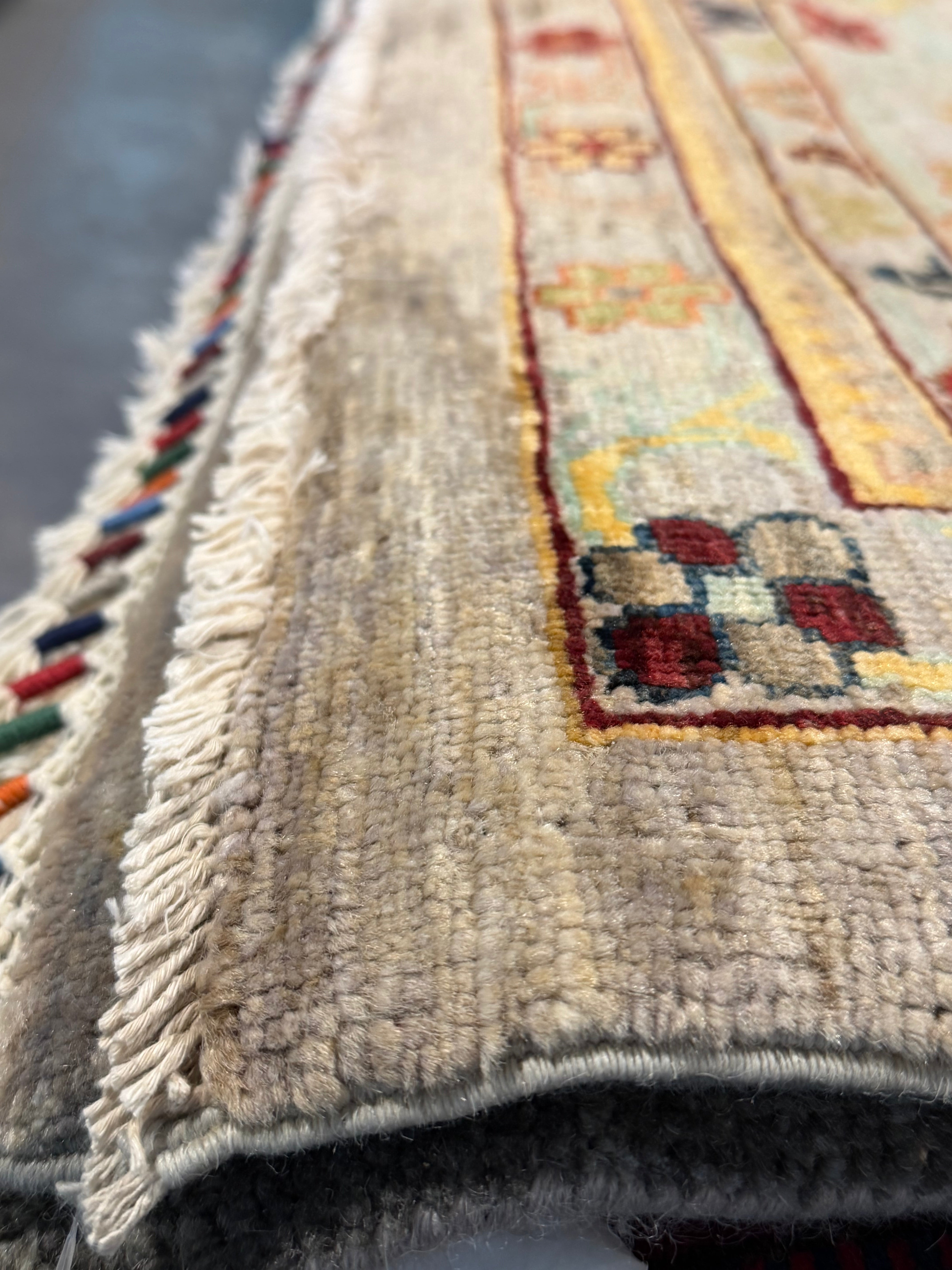 Nicole Abellera 9.4x12 Silver Afghani Sultani Rug
