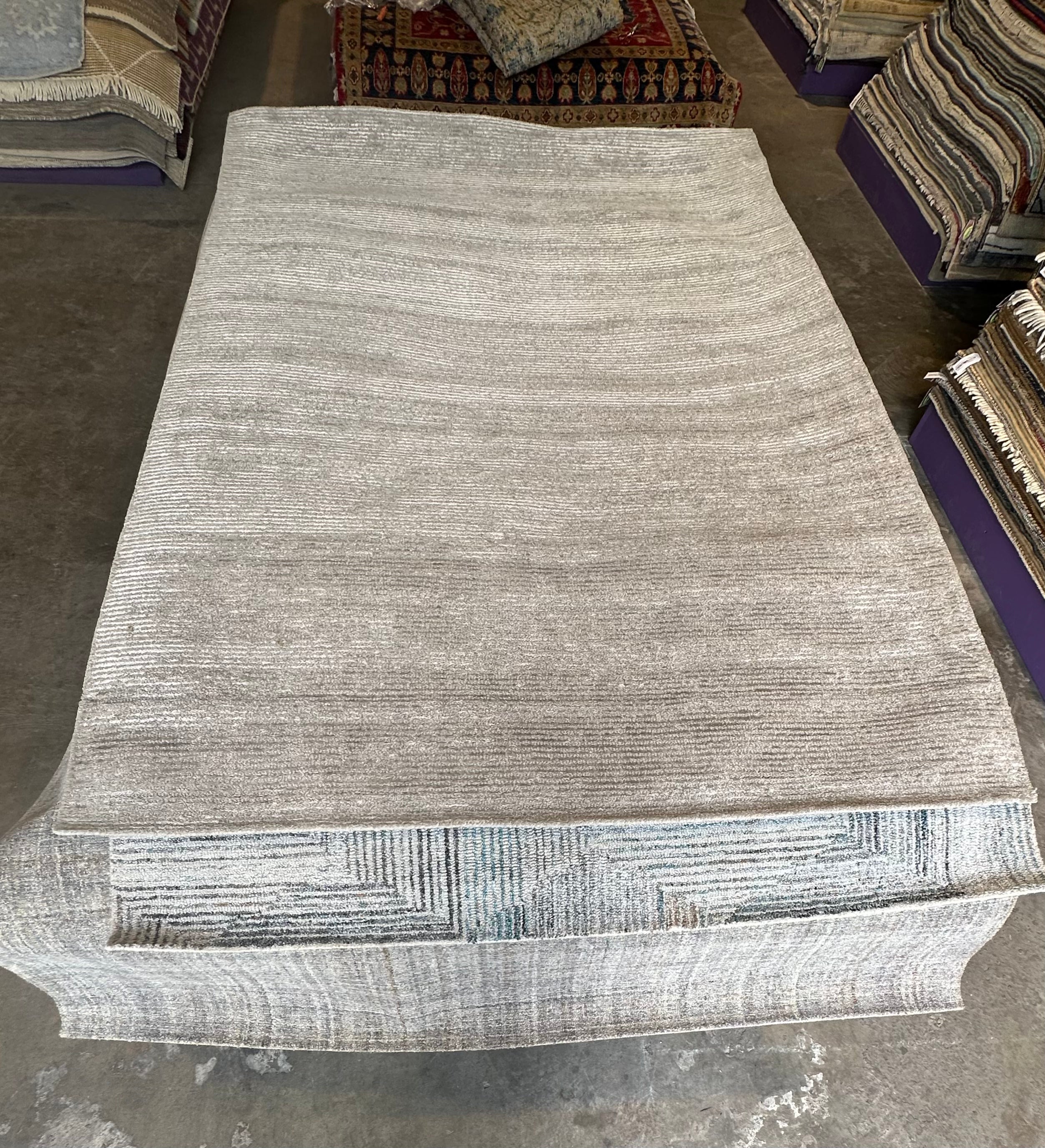Jessica Dinnage Grey Beige Hand-Tufted Rug CLEARANCE