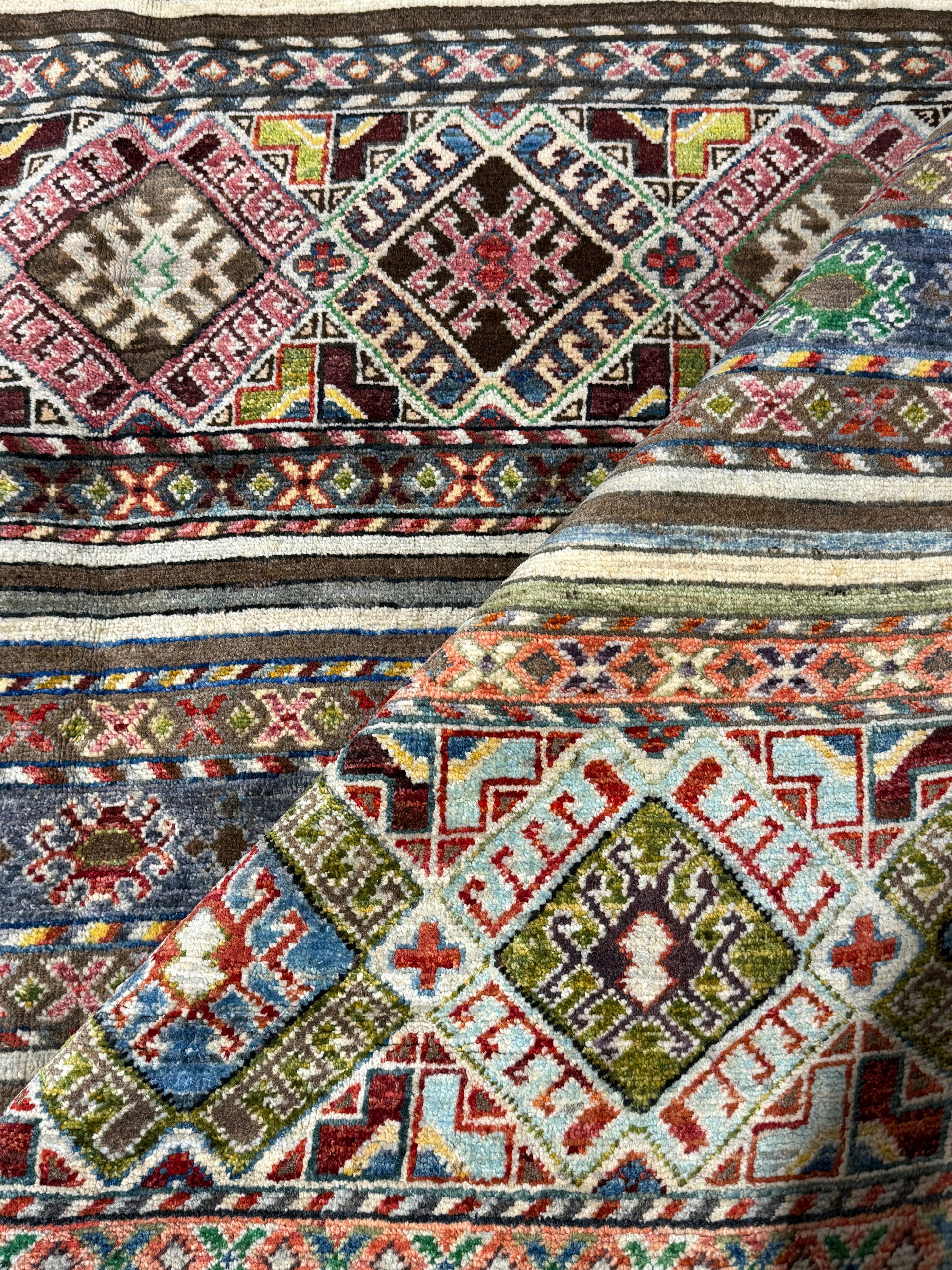 Catherine Marshall 6.10x9.9 Multi-Color Afghani Chobi