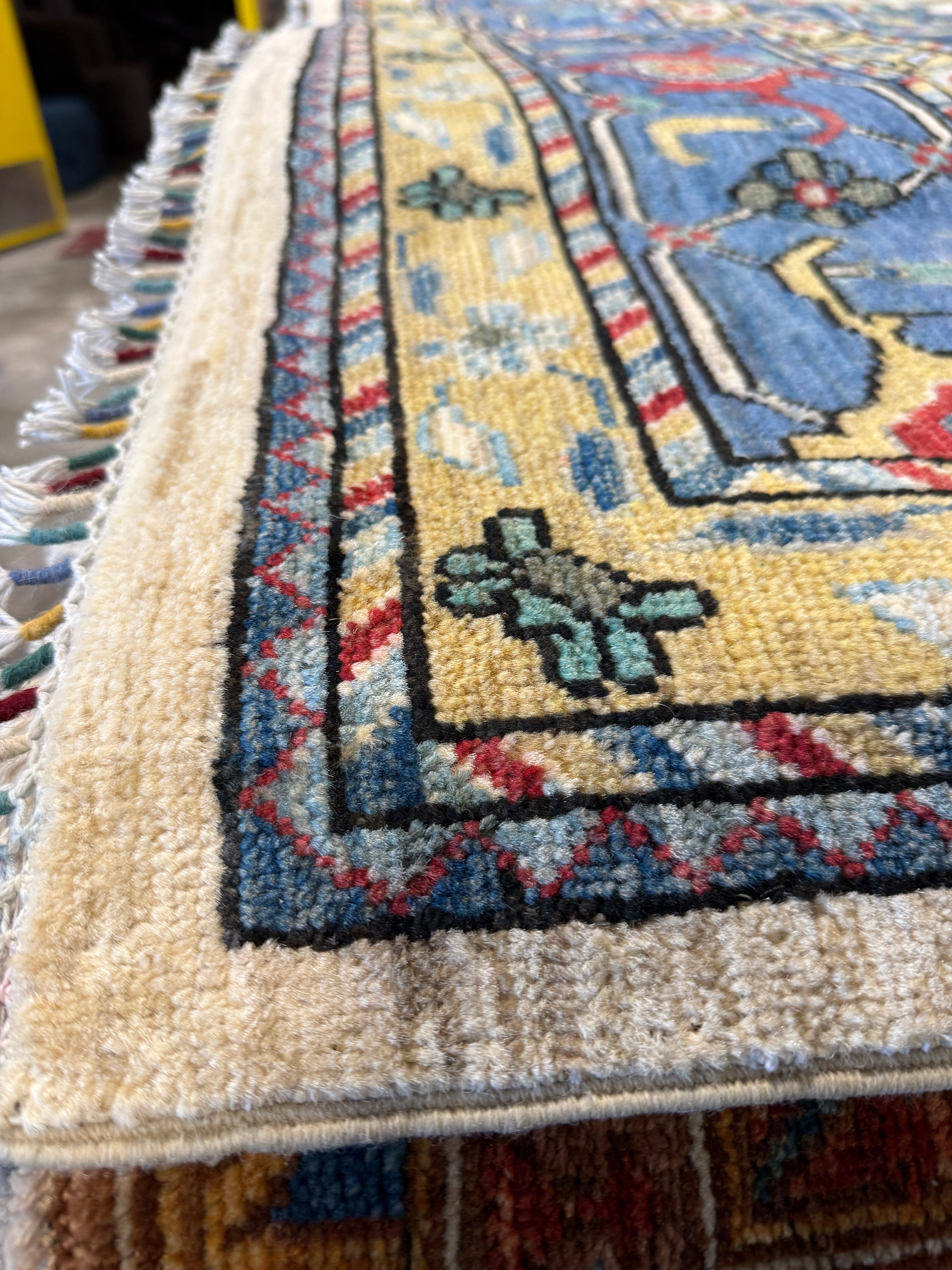 Roberta Rausch 8.2x9.4 Blue Afghani Chobi