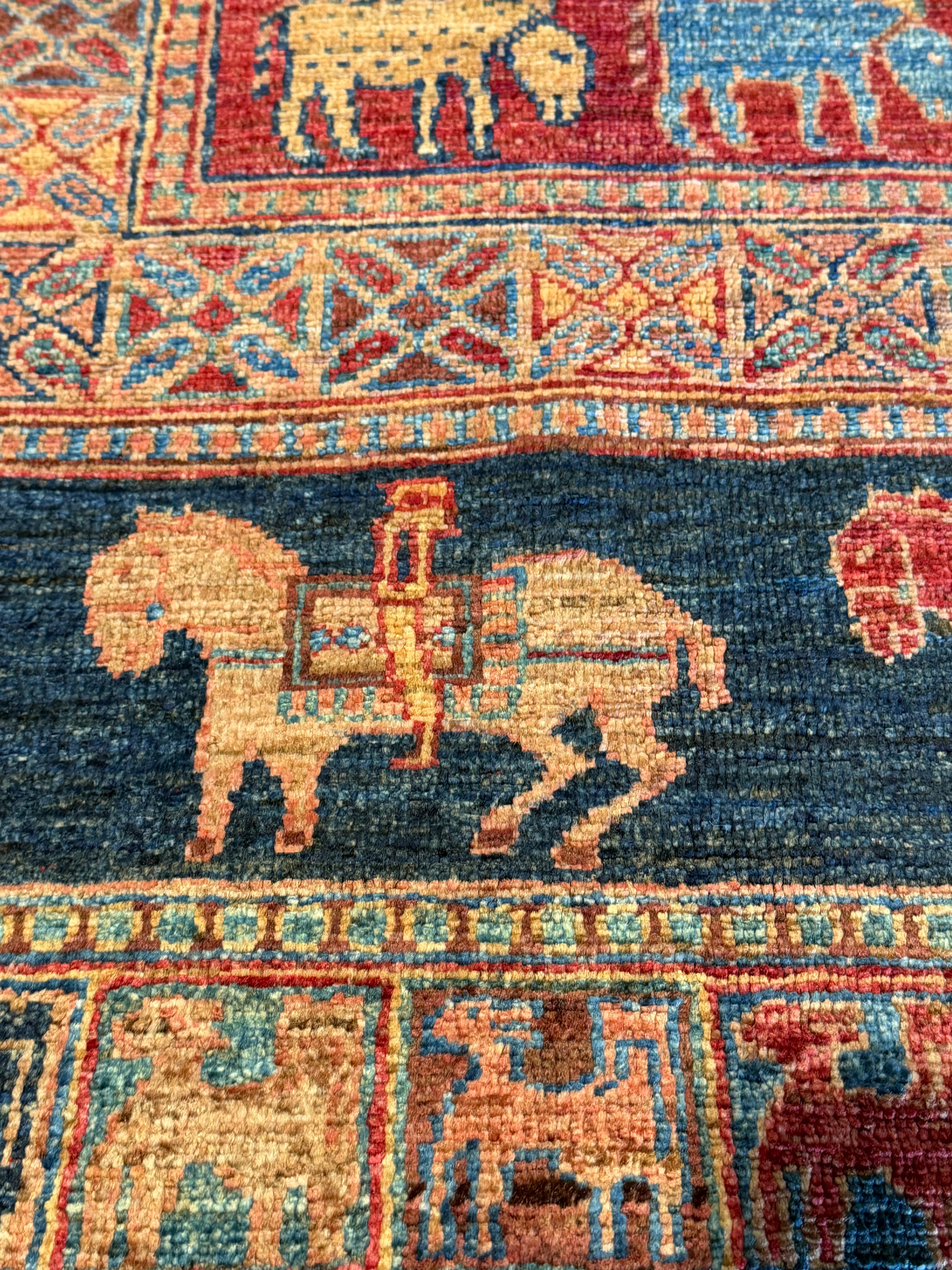 Nina Ali 6.4x9.8 Red Afghani Animal Rug