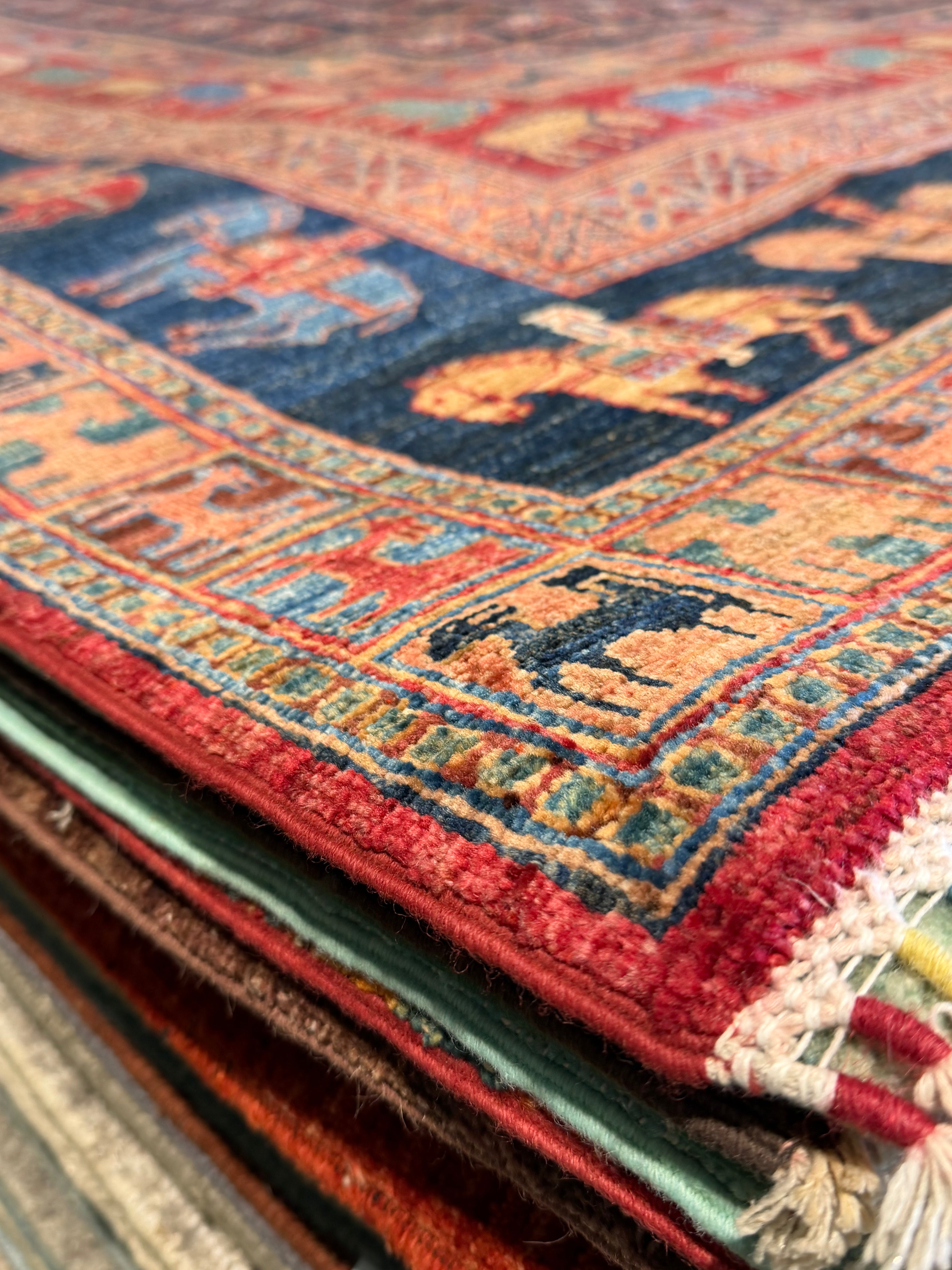 Nina Ali 6.4x9.8 Red Afghani Animal Rug