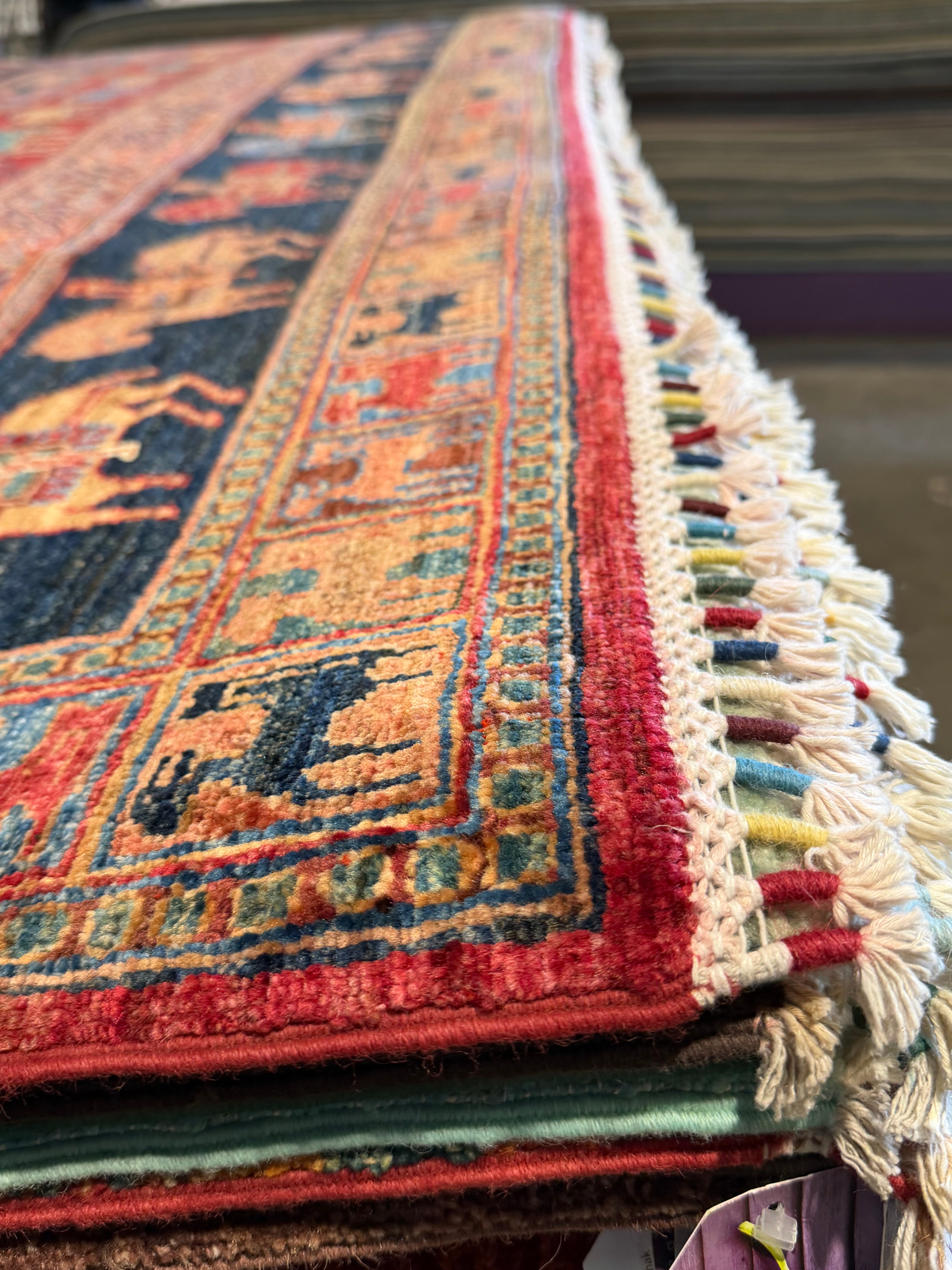 Nina Ali 6.4x9.8 Red Afghani Animal Rug