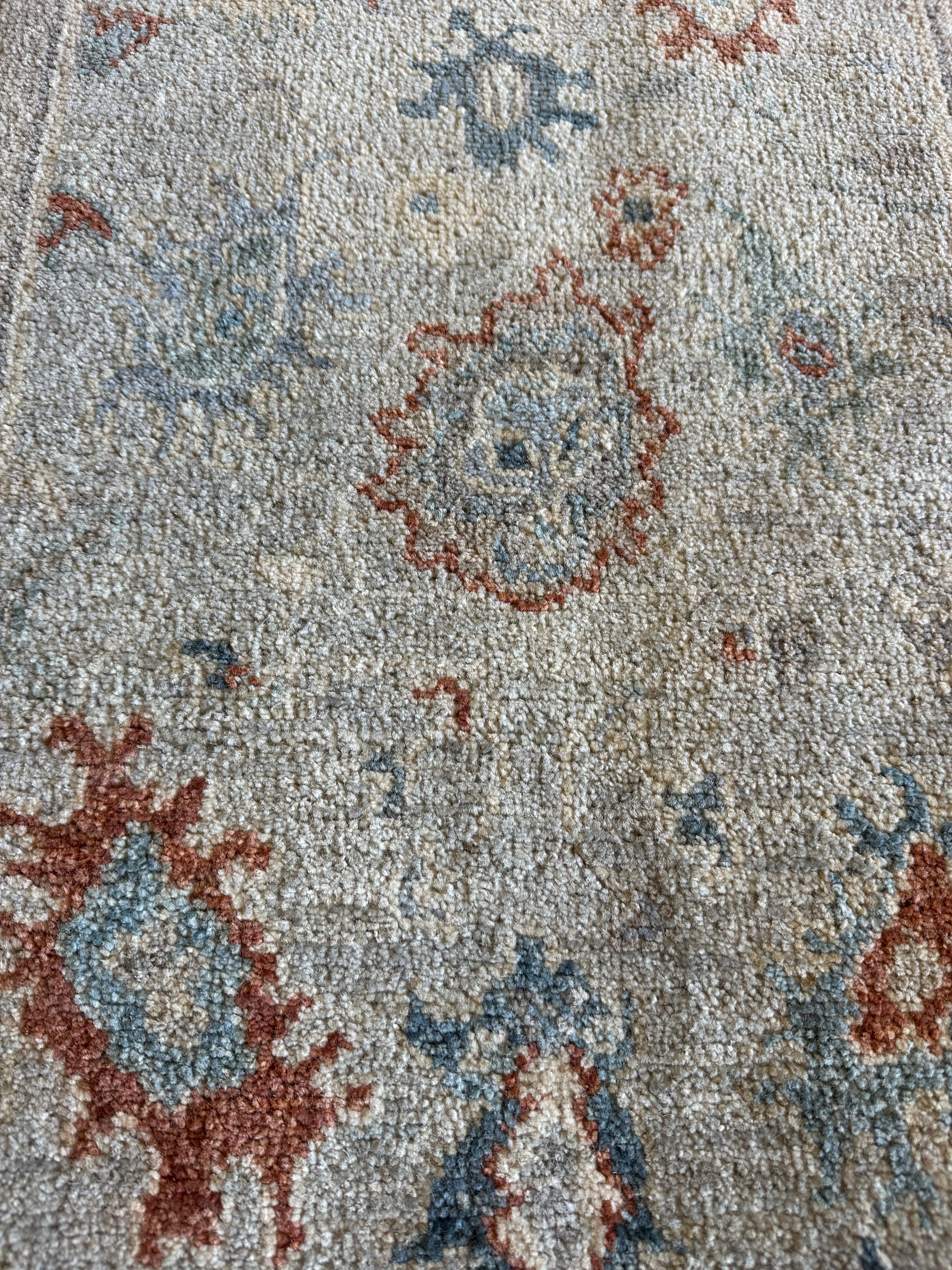 Rose Pond 2.1x3.1 Cream Afghani Whitewashed Oushak