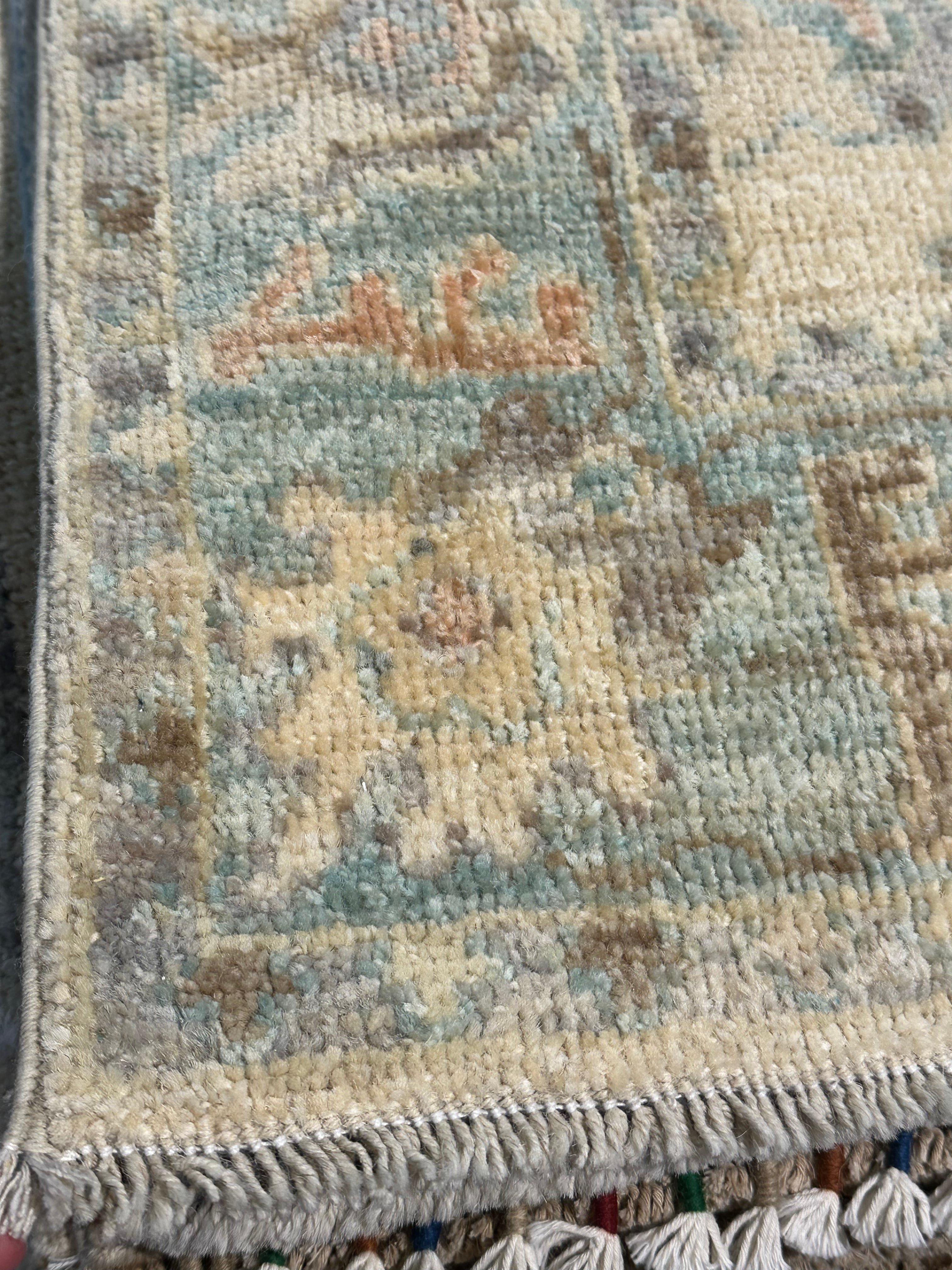 Katherine Gregory 2.8x9.8 Afghani Whitewashed Oushak Runner
