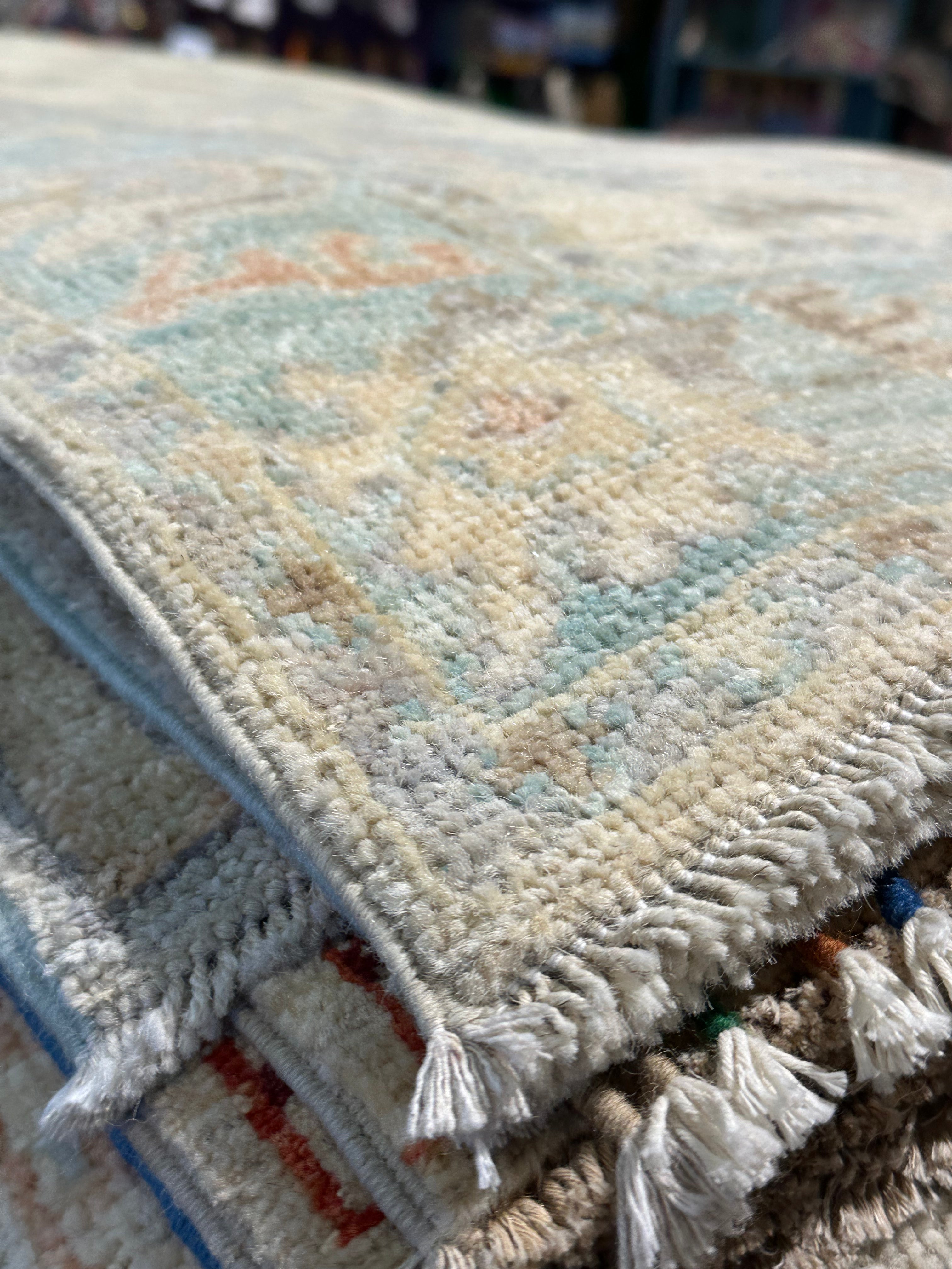 Katherine Gregory 2.8x9.8 Afghani Whitewashed Oushak Runner