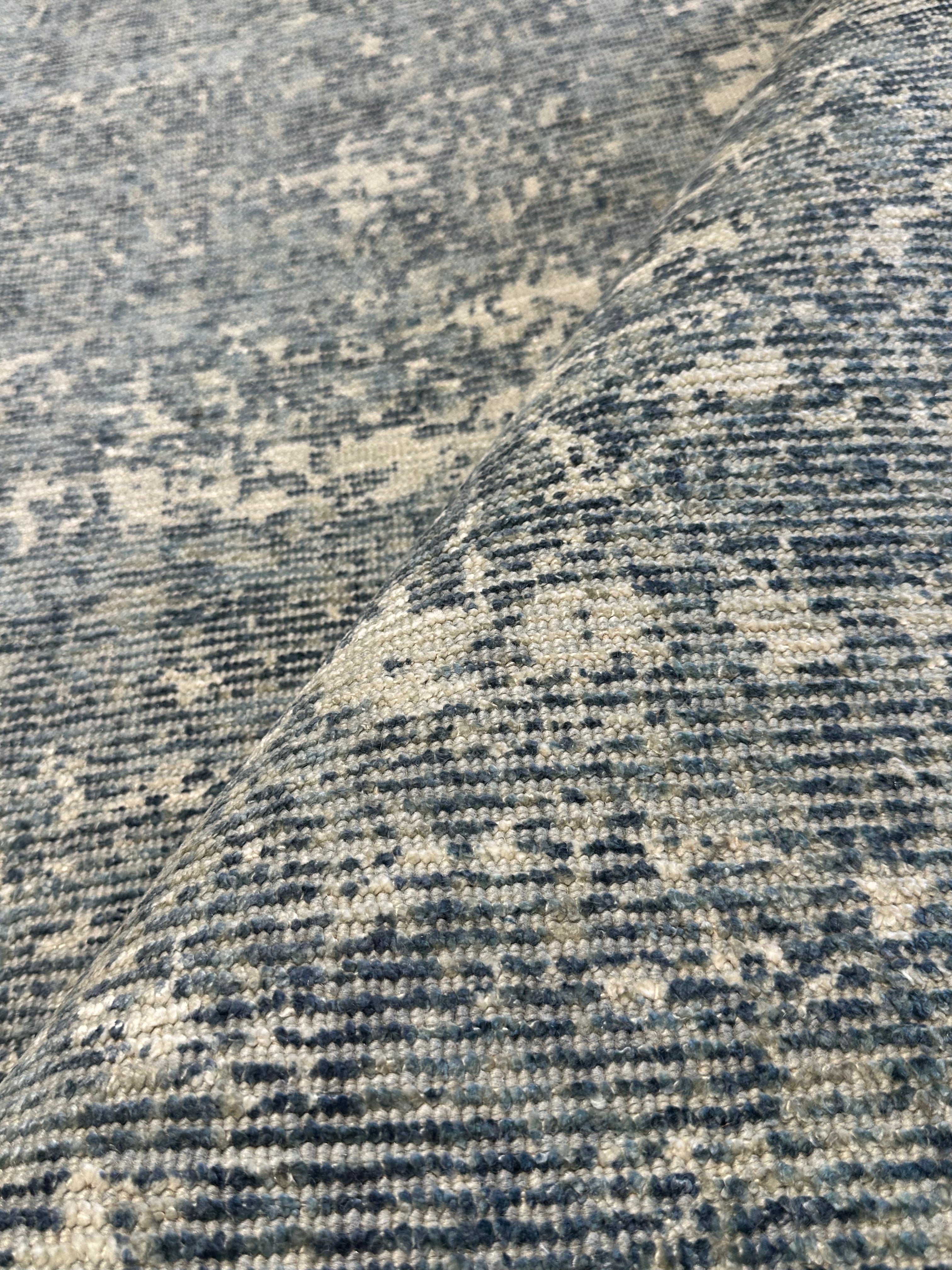 Cole 5x7.9 Hand-Knotted Grey Printed