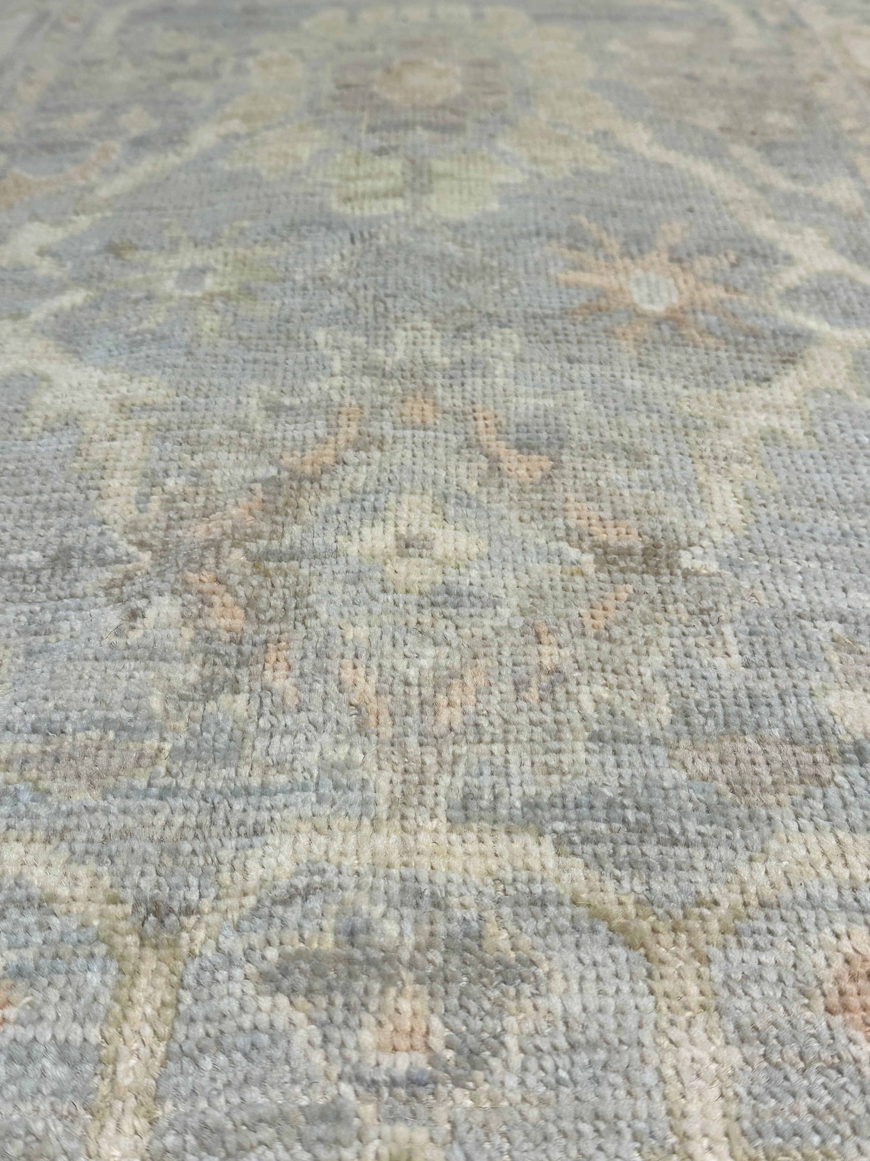 Martina Brown 2.8x9.10 Afghani Whitewashed Oushak Runner