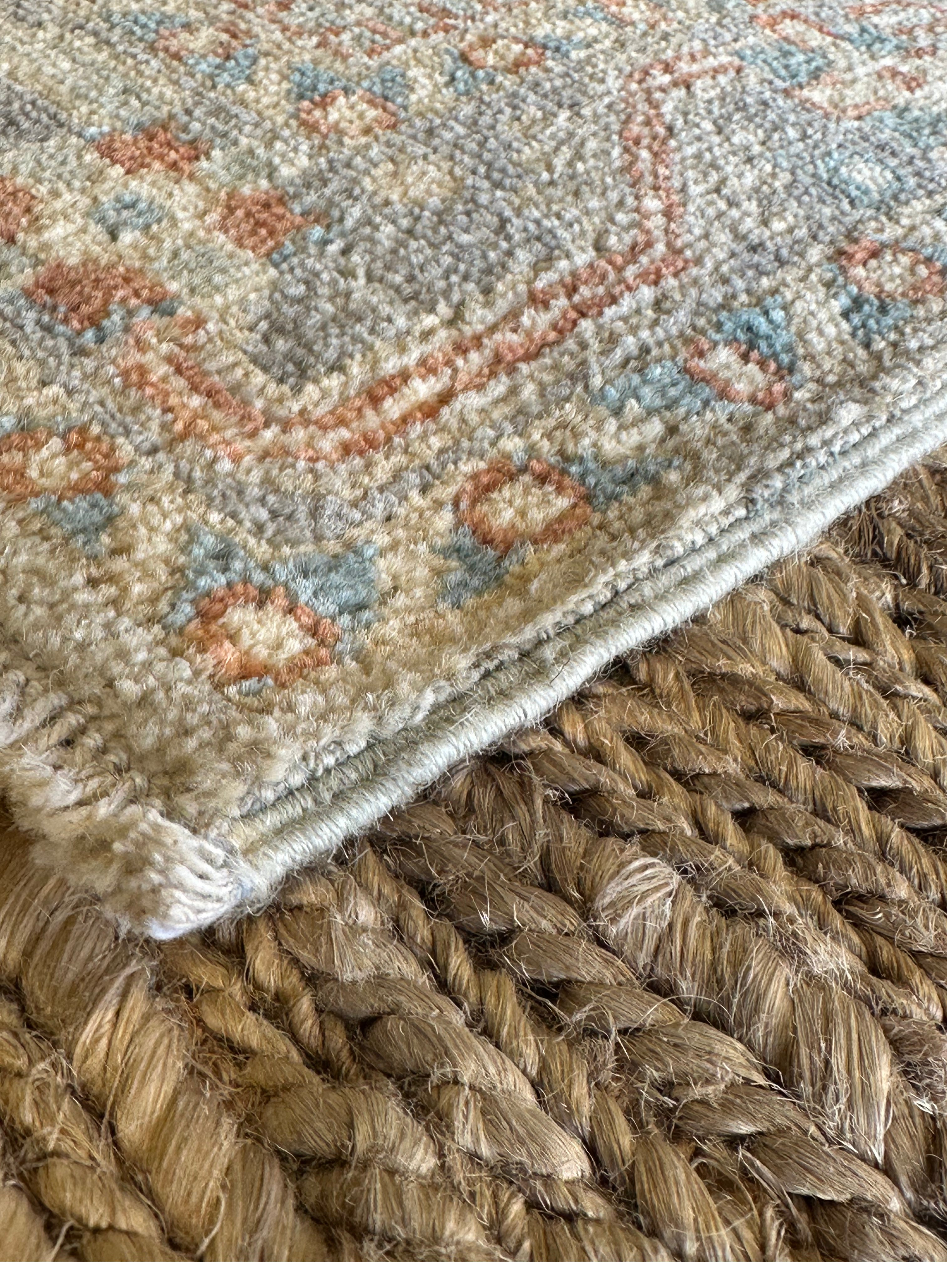 Charlotte Allen 2.1x4 Blue Afghani Whitewashed Oushak