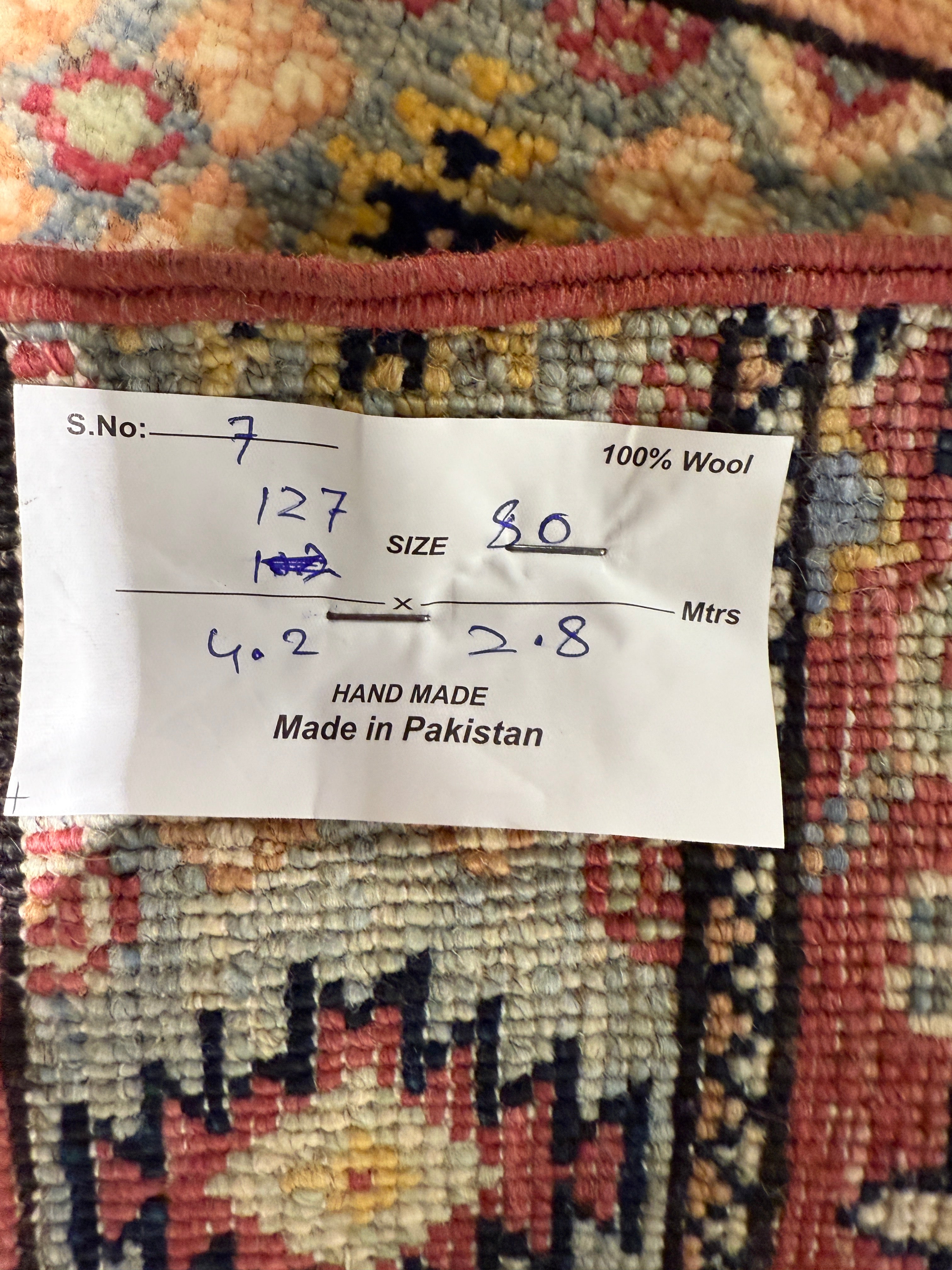 Sierra Mills 2.8x4.2 Pink Afghani Chobi