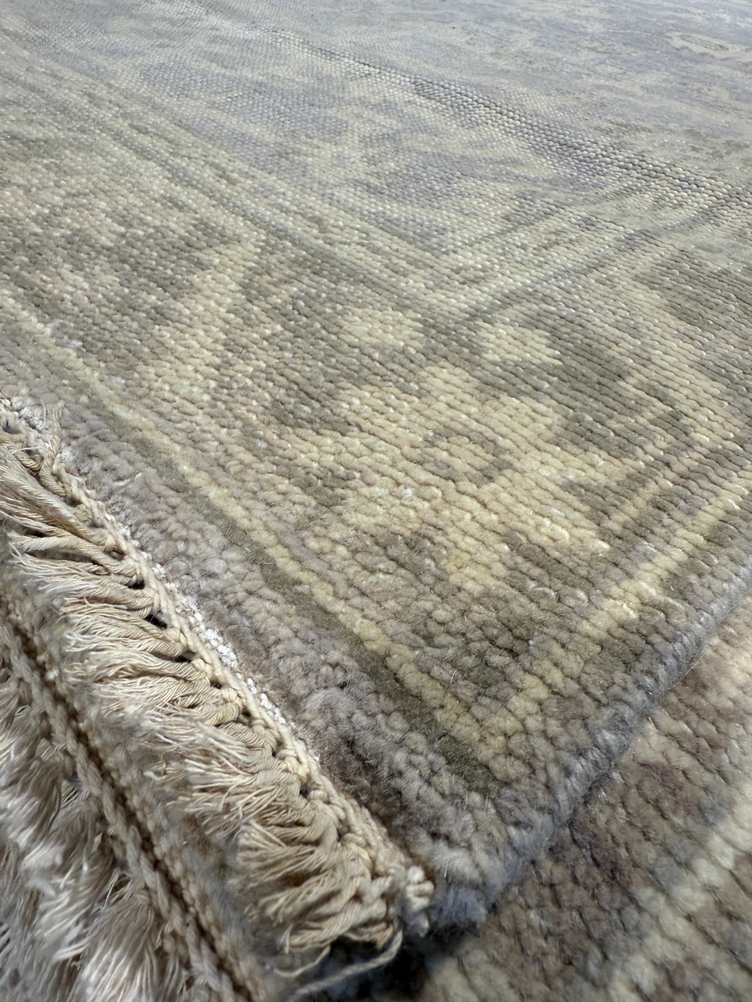 Racquel Chevremont 4x5.9 Hand-Knotted Oushak Silver and Grey