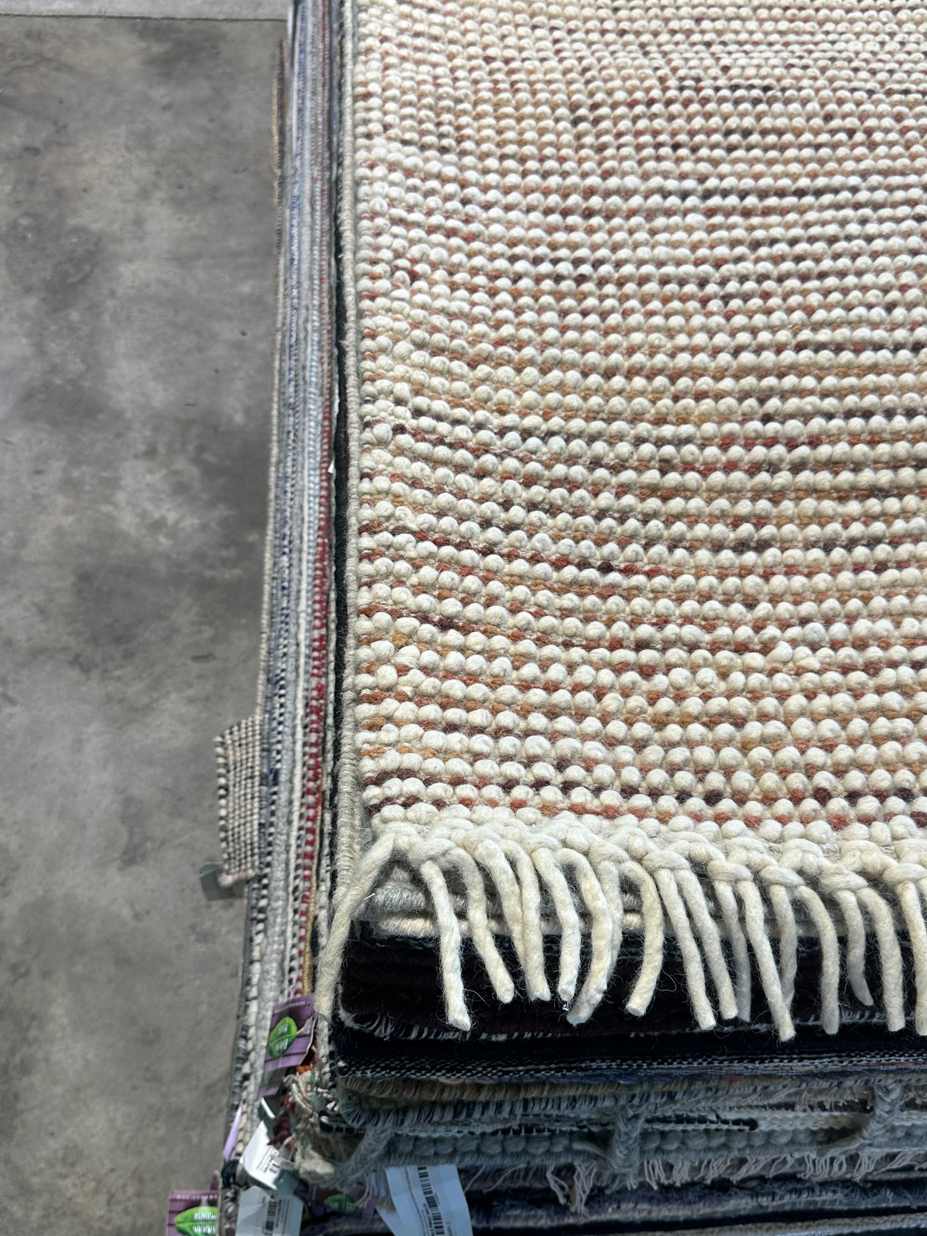 Ray Simpson 4.6x6.9 Multi-Colored Handwoven Durrie Rug