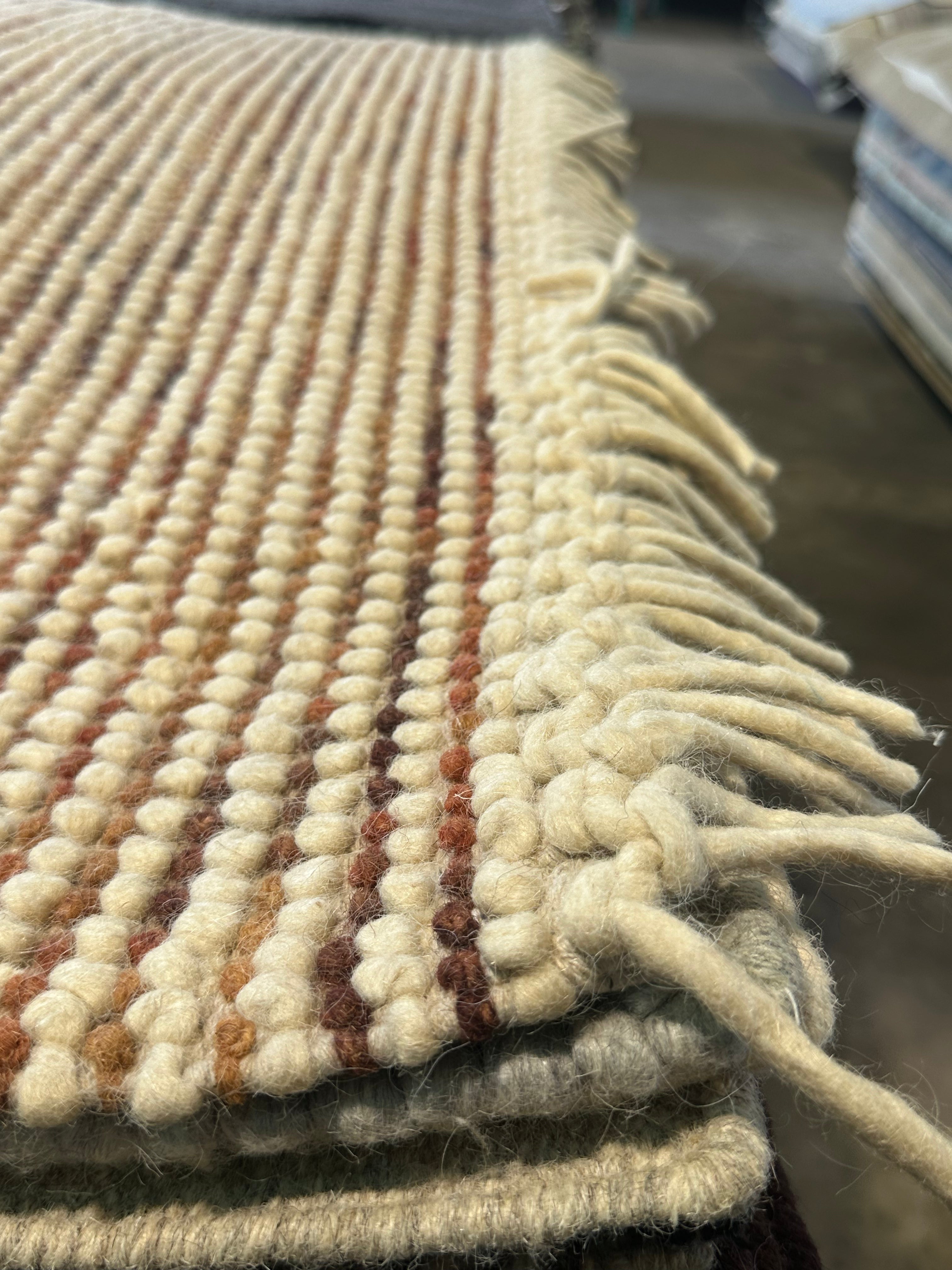 Ray Simpson 4.6x6.9 Multi-Colored Handwoven Durrie Rug