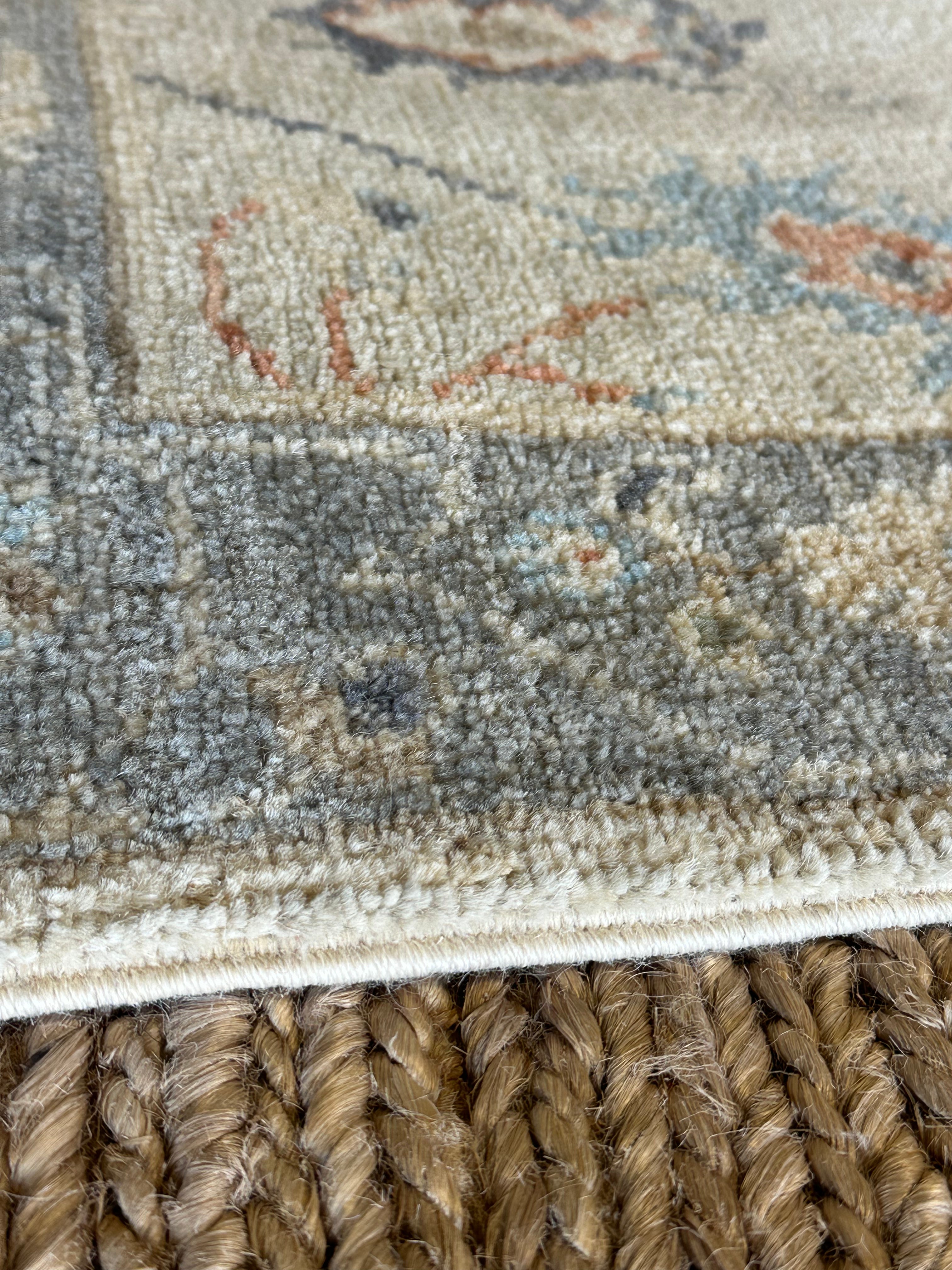 Maria Carrillo 2x3 Blue Afghani Whitewashed Oushak