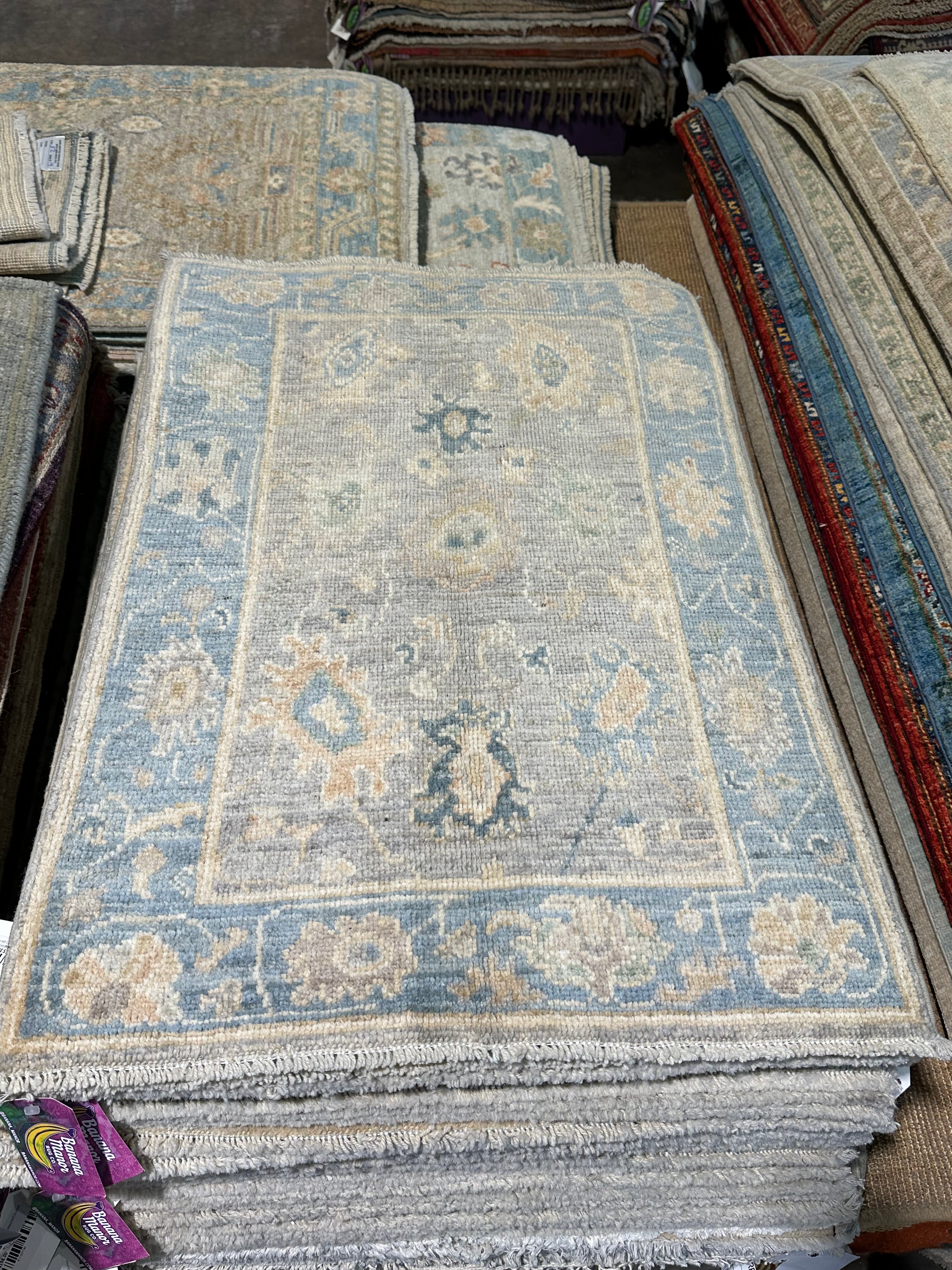Ally McEnhill 2x3 Afghani Whitewashed Oushak