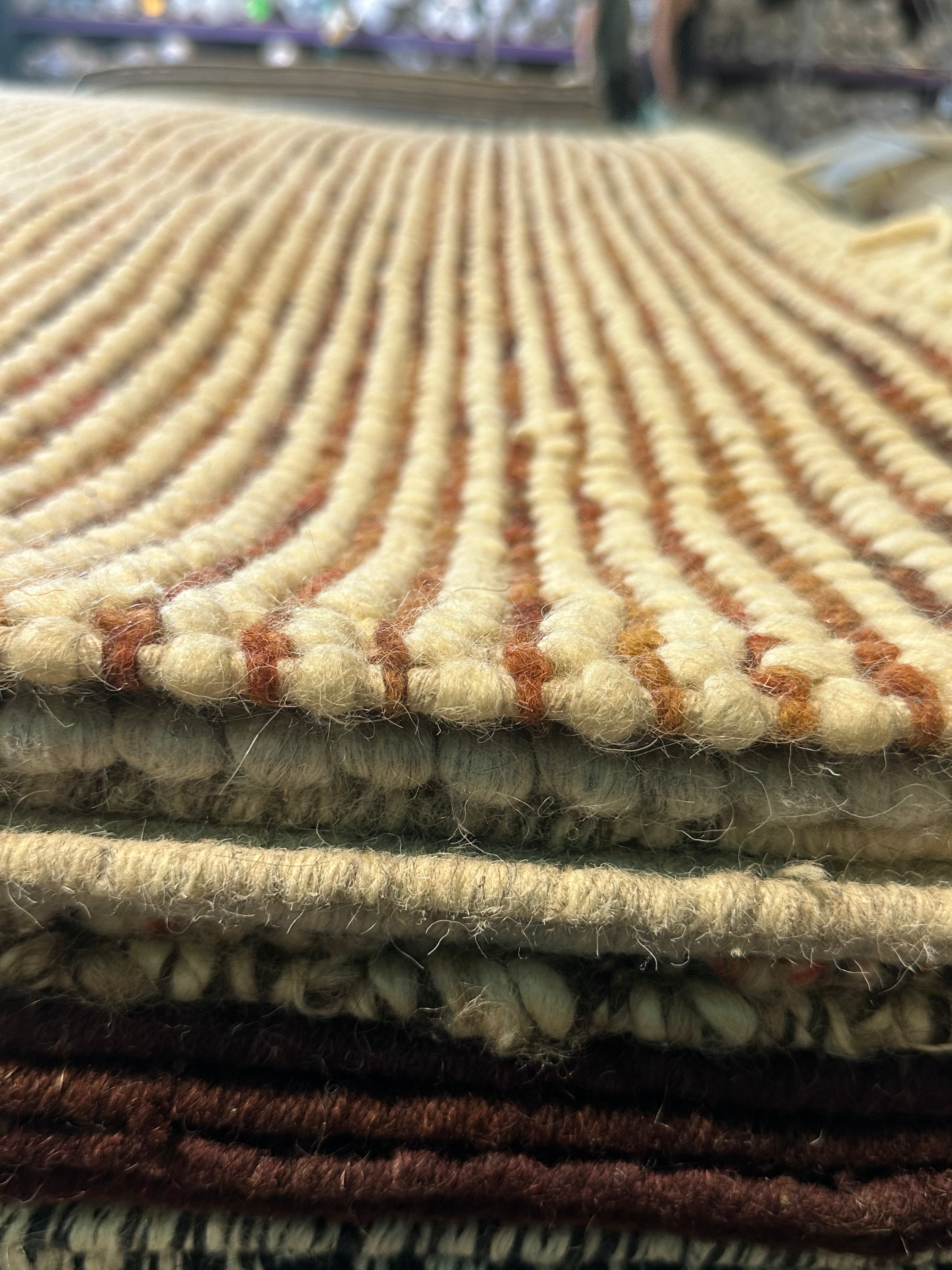 Ray Simpson 4.6x6.9 Multi-Colored Handwoven Durrie Rug