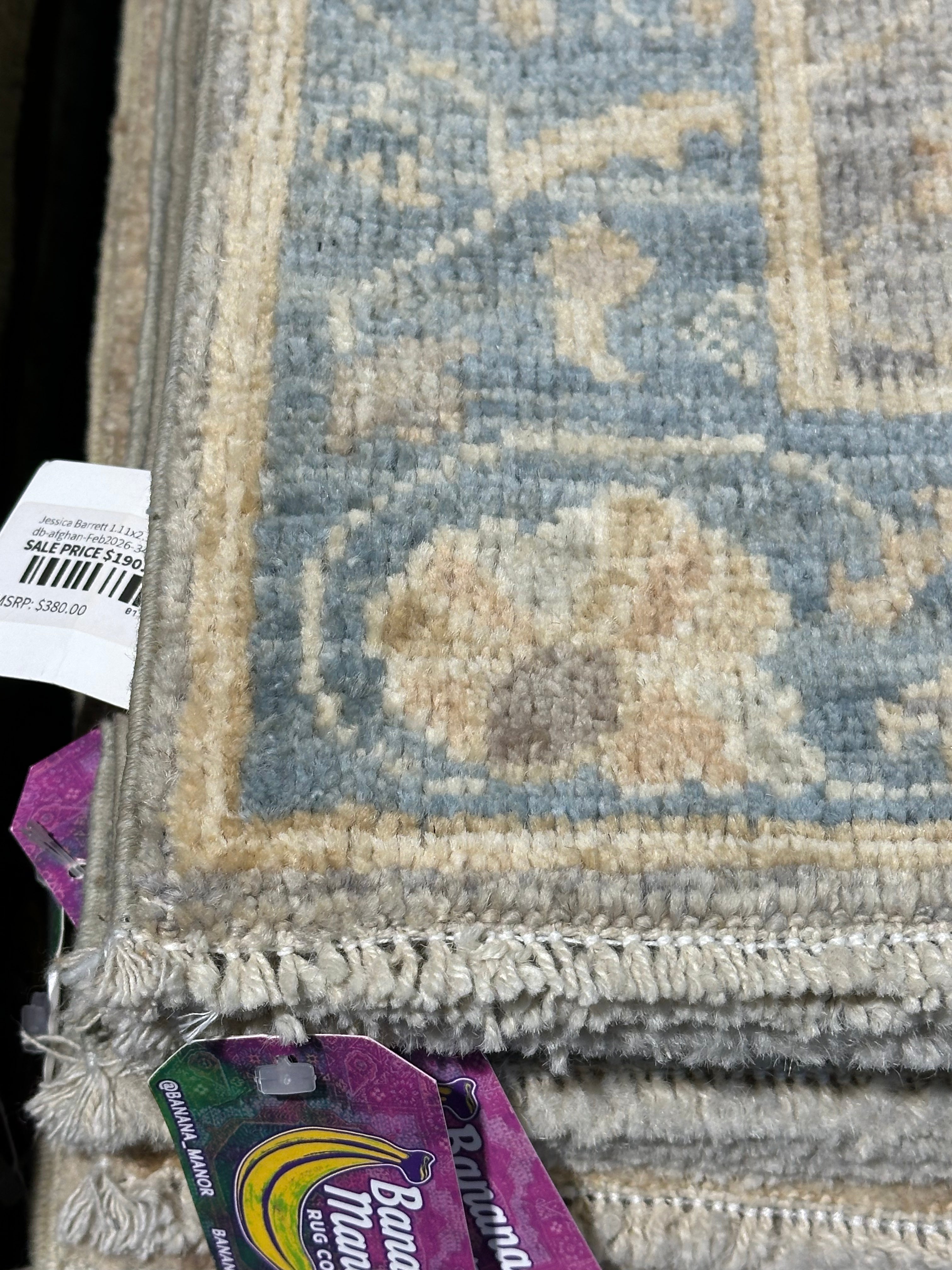 Ally McEnhill 2x3 Afghani Whitewashed Oushak