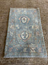 Patricia De Leon 2x3.1 Blue Afghani Whitewashed Oushak