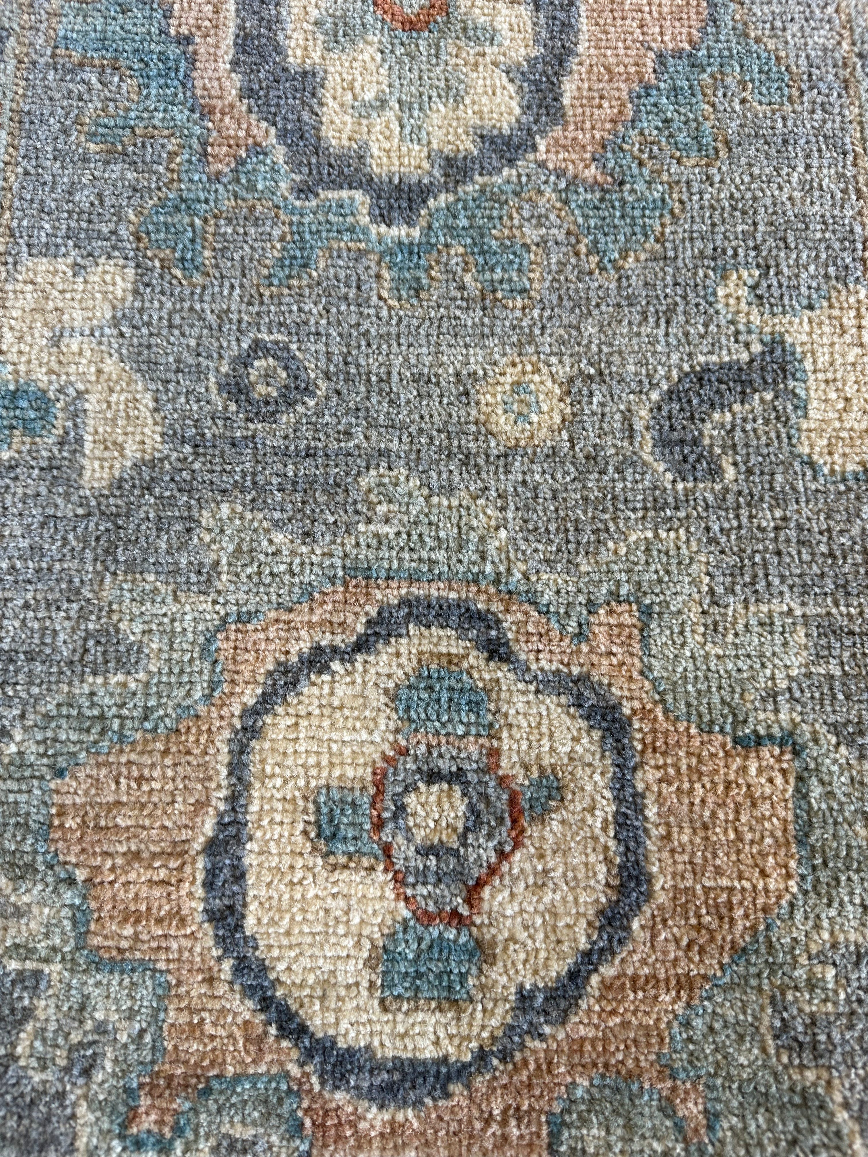 Patricia De Leon 2x3.1 Blue Afghani Whitewashed Oushak