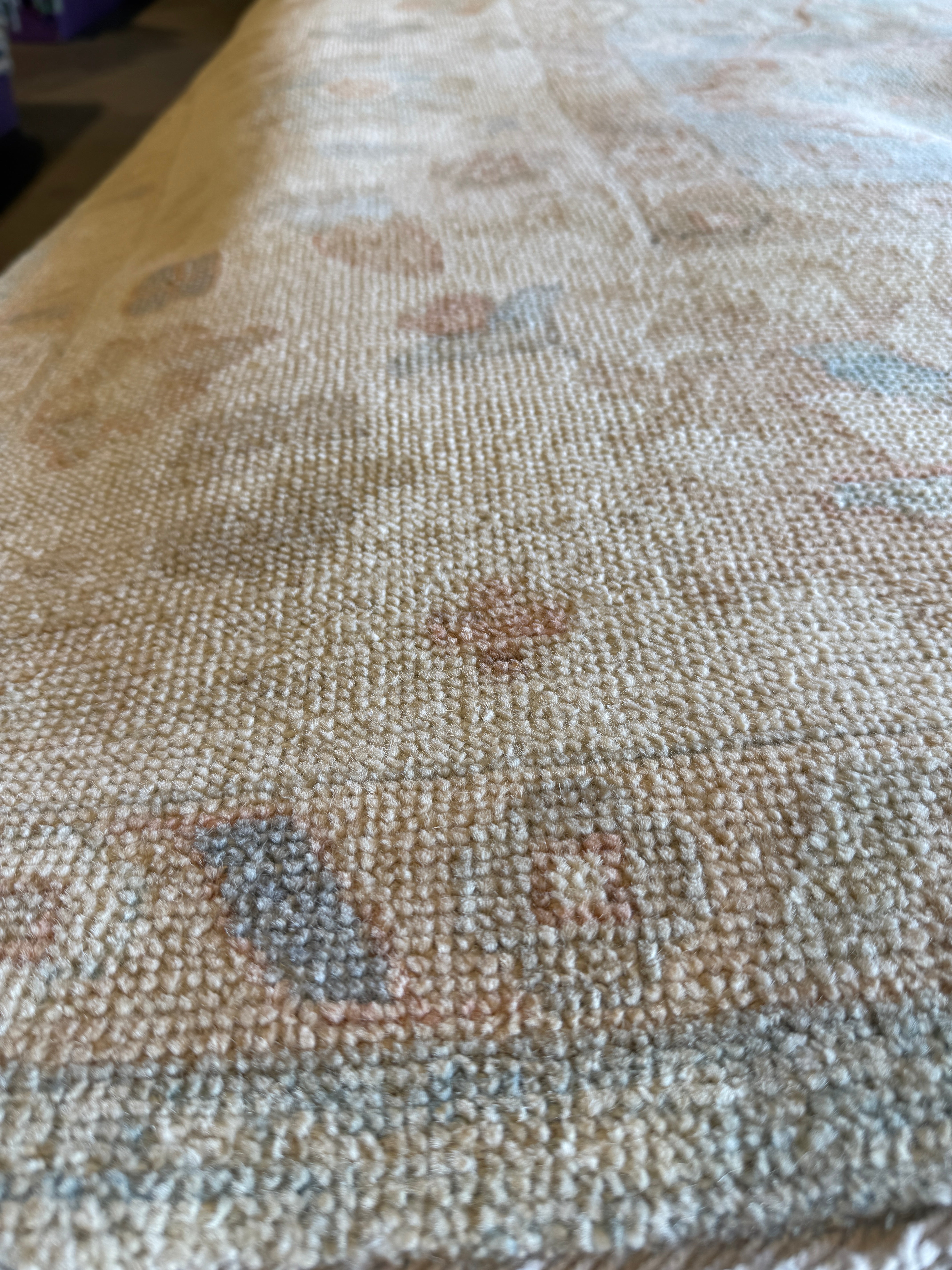 Clara Stack 9.2x12 Blue Afghani Whitewashed Oushak