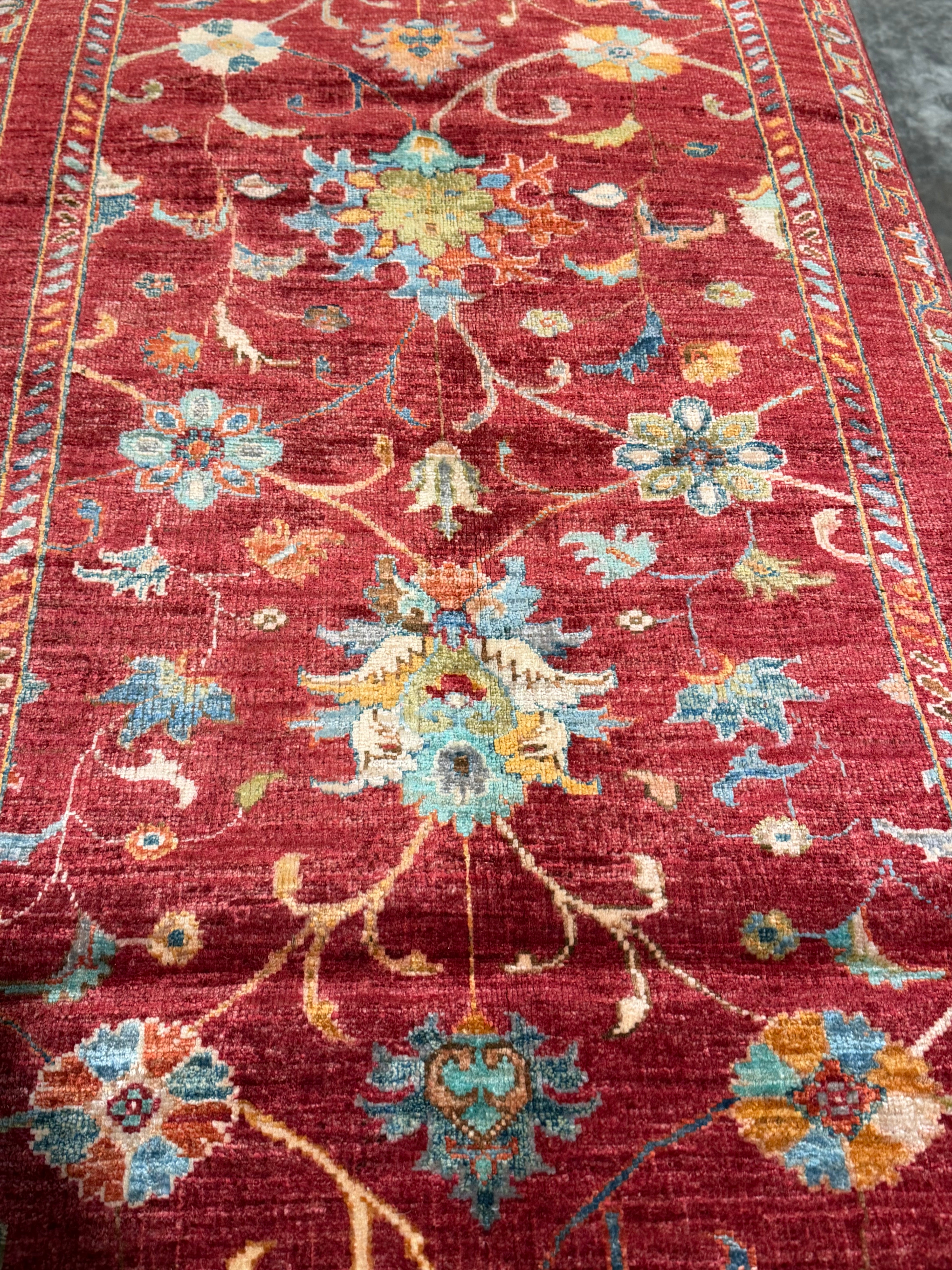 Jamie Tisdale 2.9x8.3 Red Afghani Sultani Runner