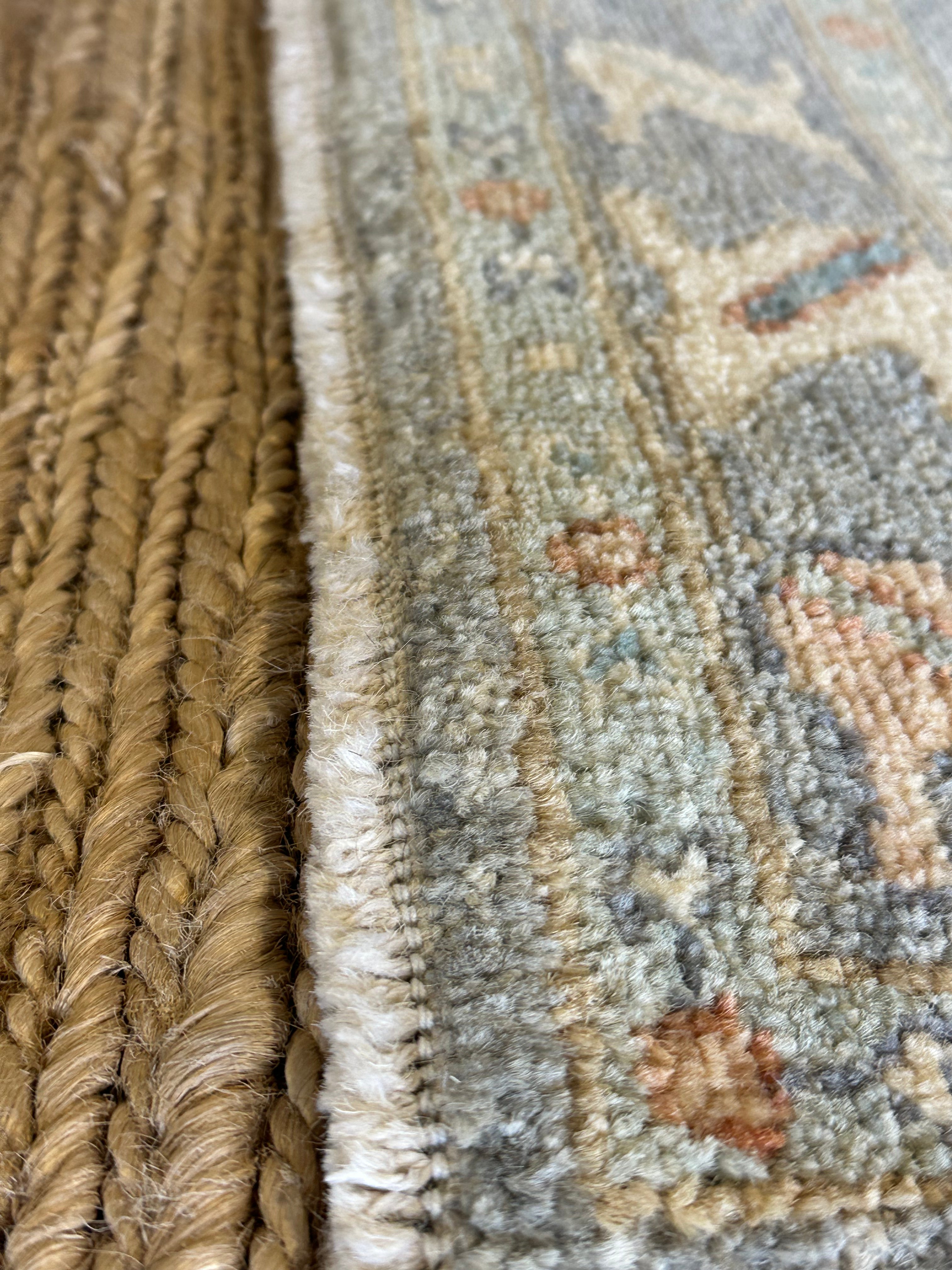 Patricia De Leon 2x3.1 Blue Afghani Whitewashed Oushak