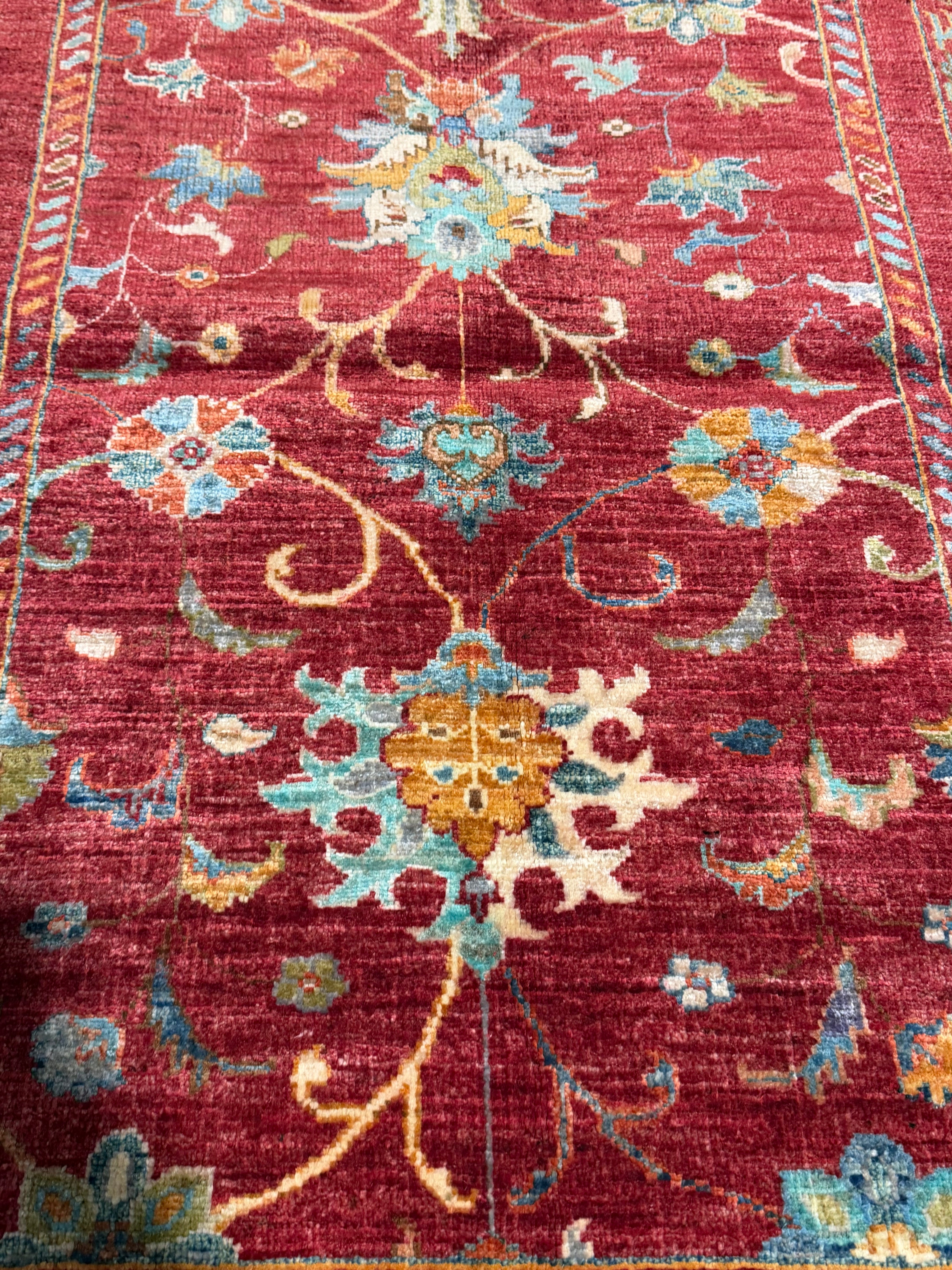 Jamie Tisdale 2.9x8.3 Red Afghani Sultani Runner
