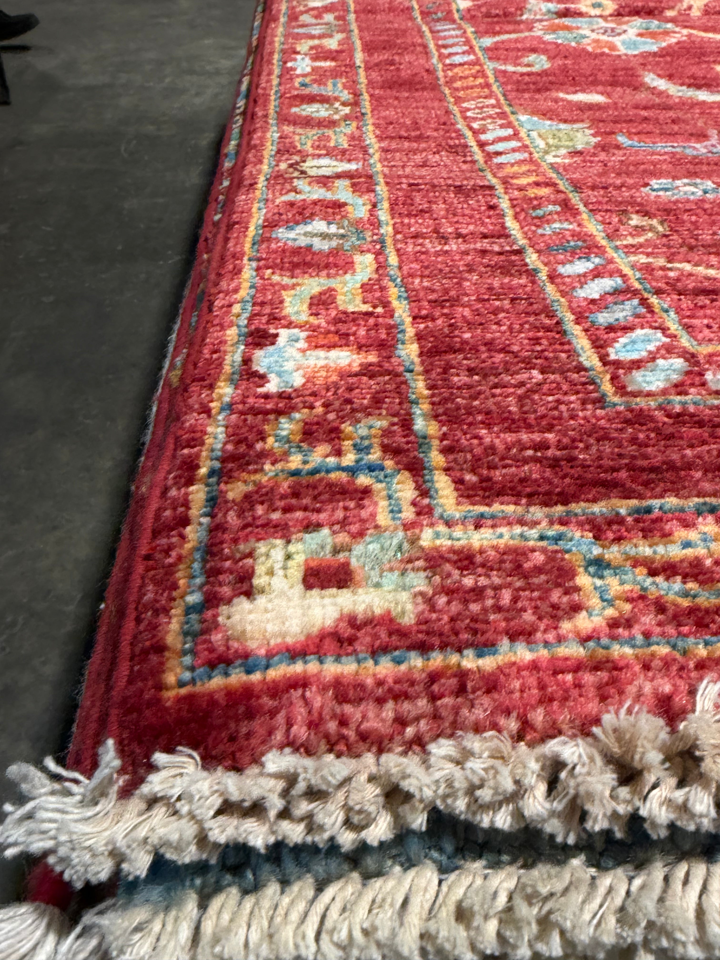 Jamie Tisdale 2.9x8.3 Red Afghani Sultani Runner