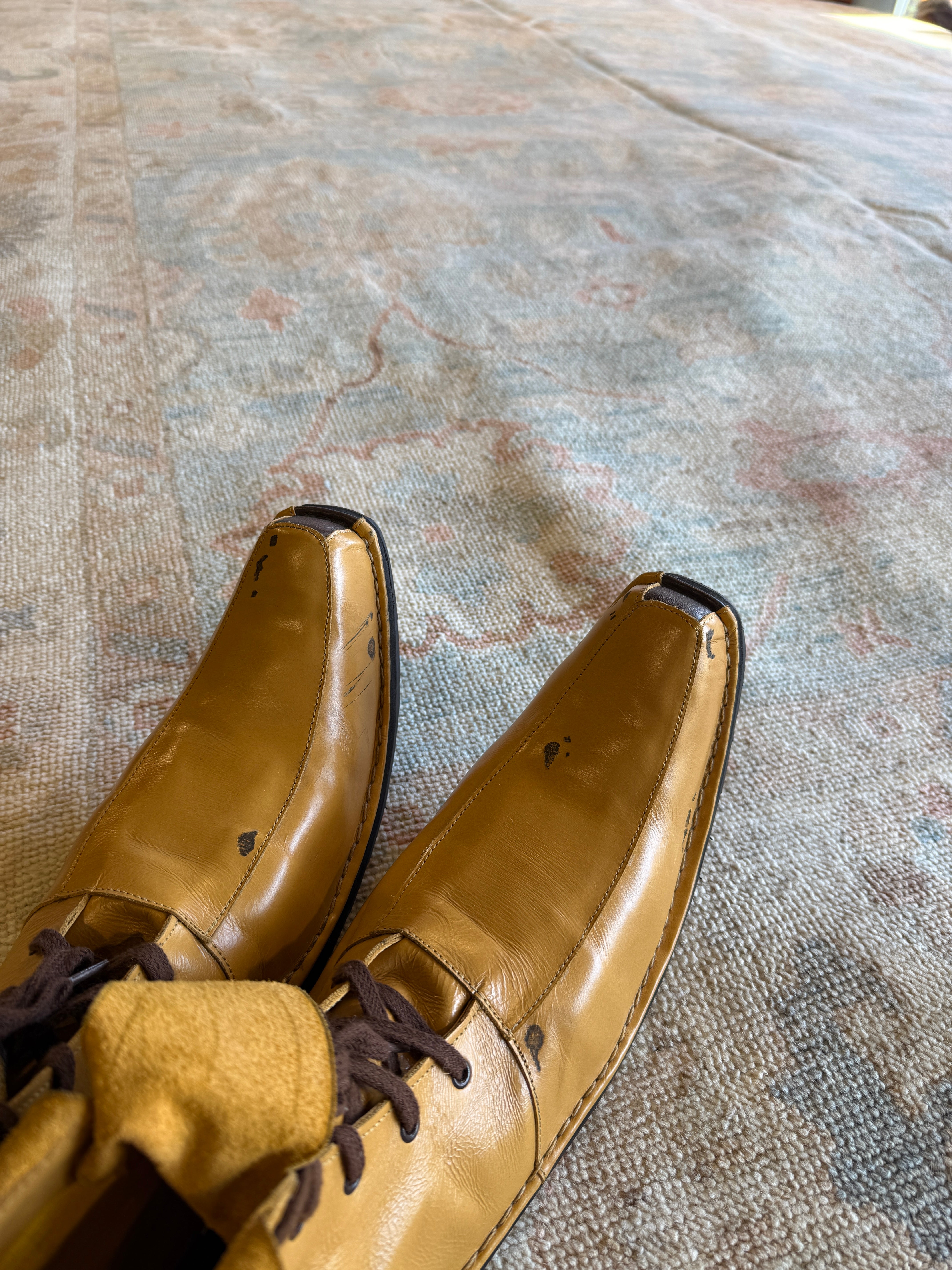 Clara Stack 9.2x12 Blue Afghani Whitewashed Oushak