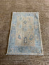 Dawn Olivieri 2x3 Blue Afghani Whitewashed Oushak