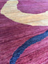 Jennifer Lopez 6.9x9.9 Red and Gold Hand-Knotted Tibetan Rug