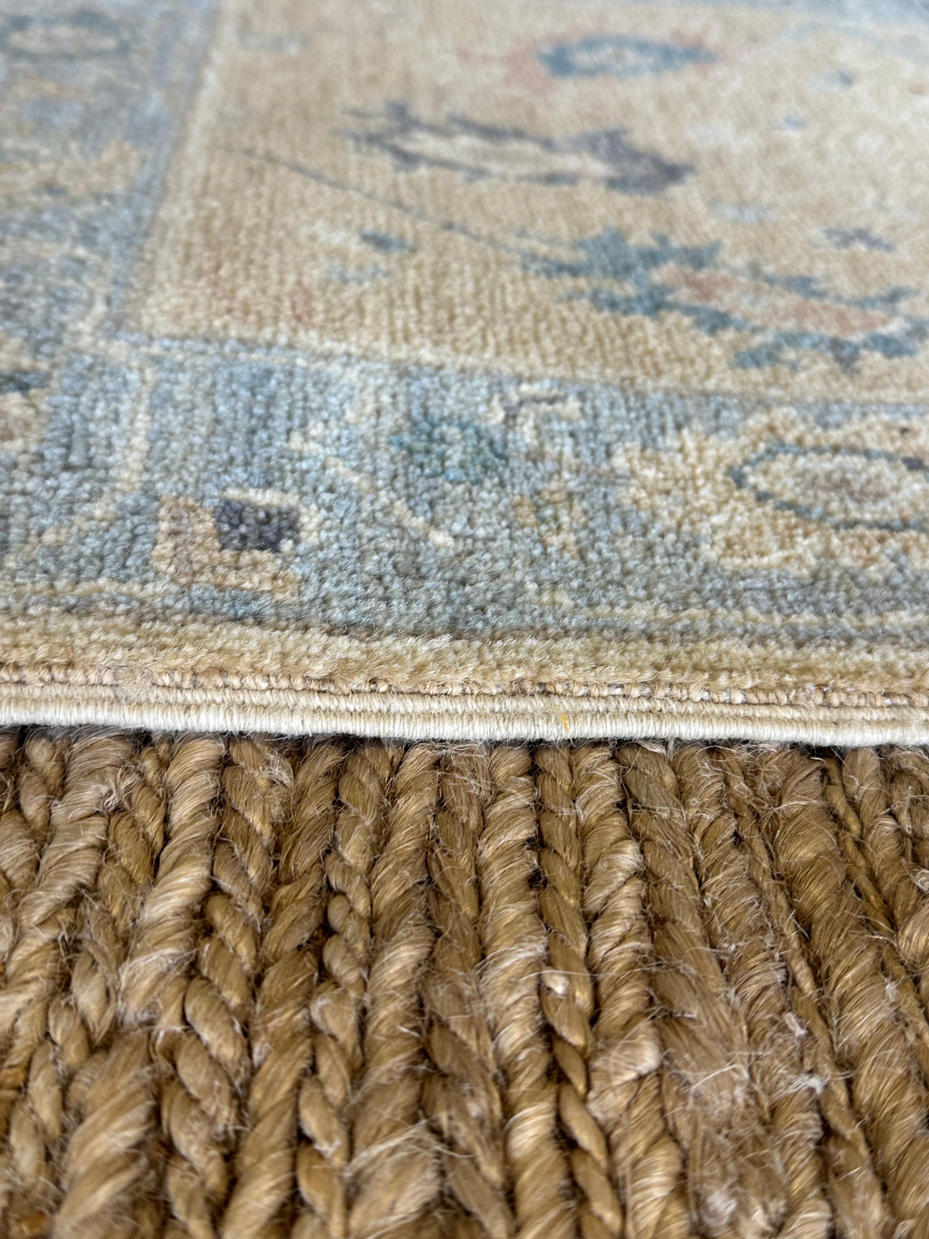 Dawn Olivieri 2x3 Blue Afghani Whitewashed Oushak
