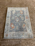 Robyn Lively 2.1x3.2 Blue Afghani Whitewashed Oushak