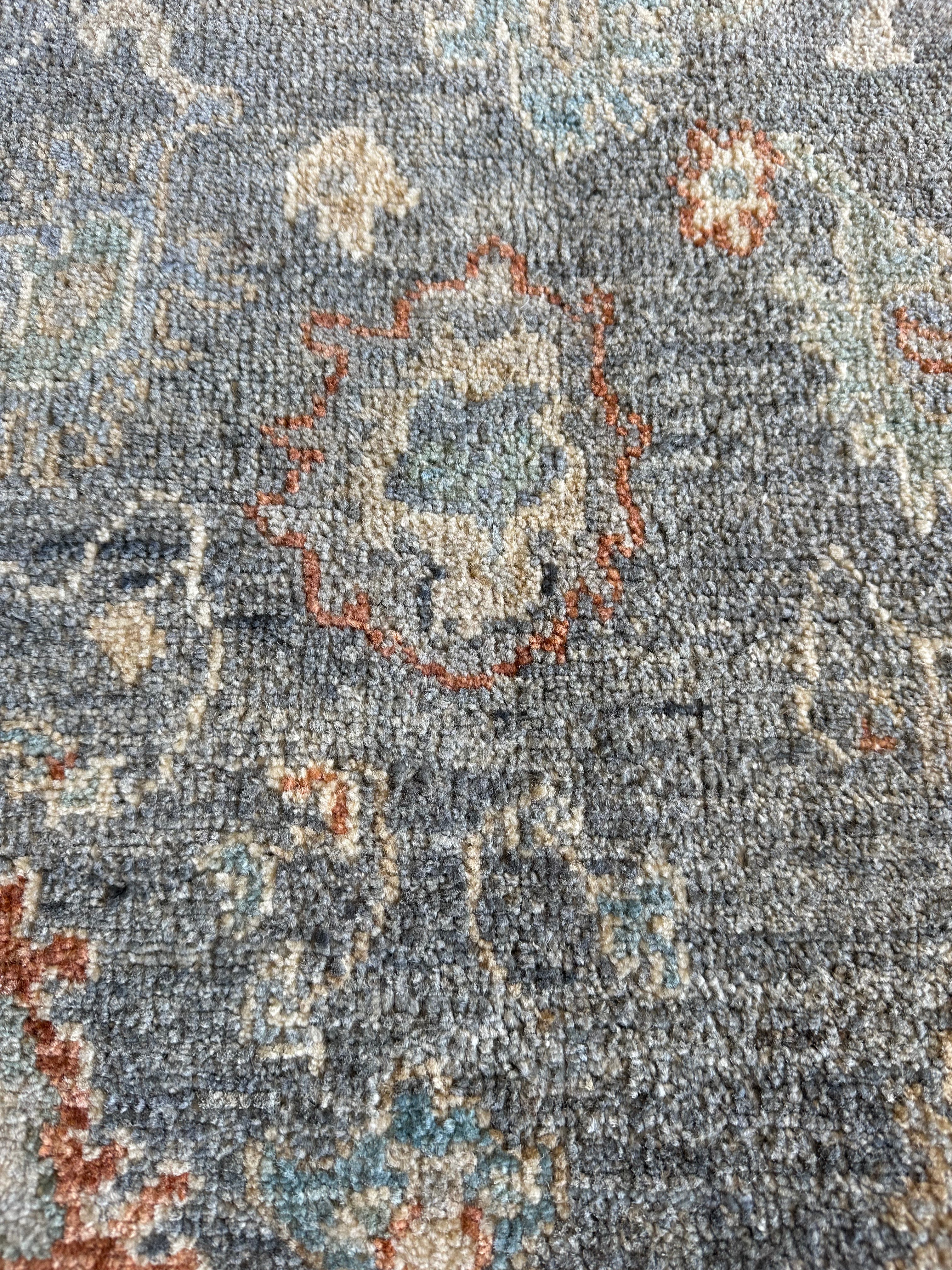 Robyn Lively 2.1x3.2 Blue Afghani Whitewashed Oushak