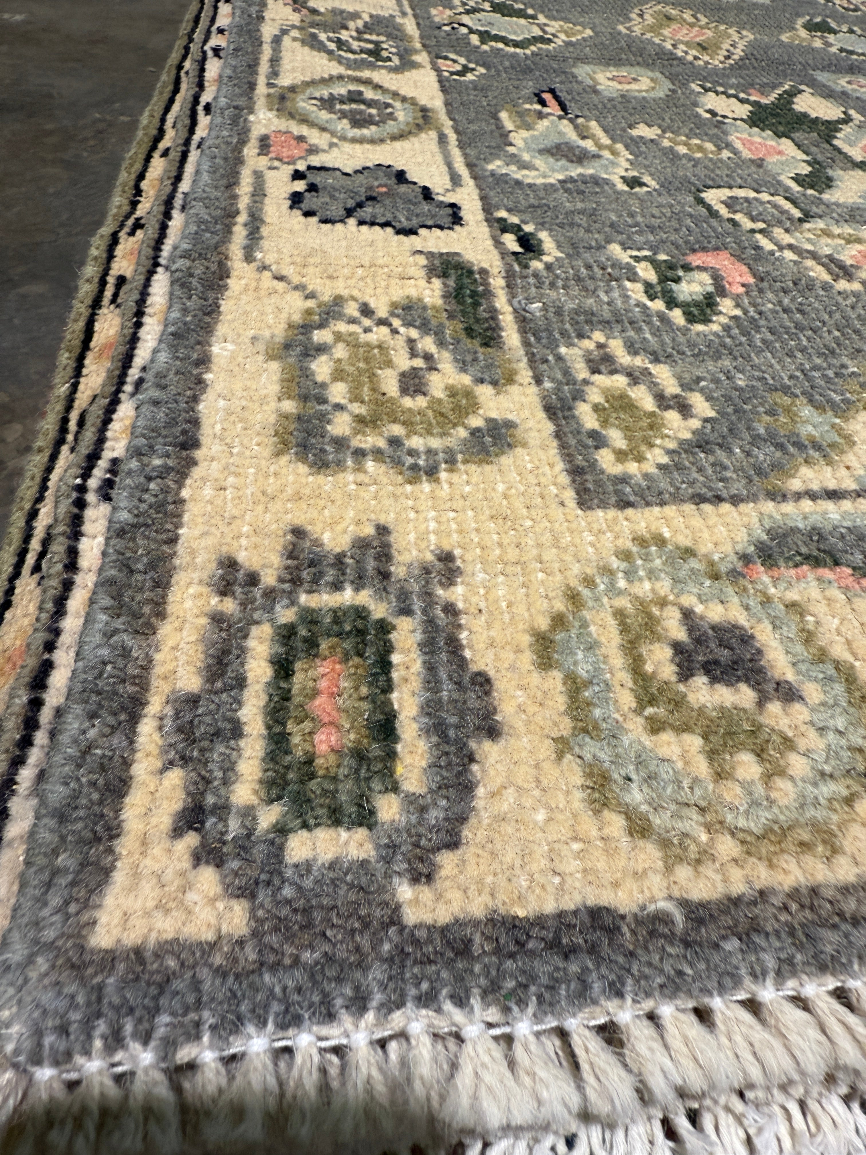 Hannah Fields 2.2x4.1 Grey Afghani Oushak